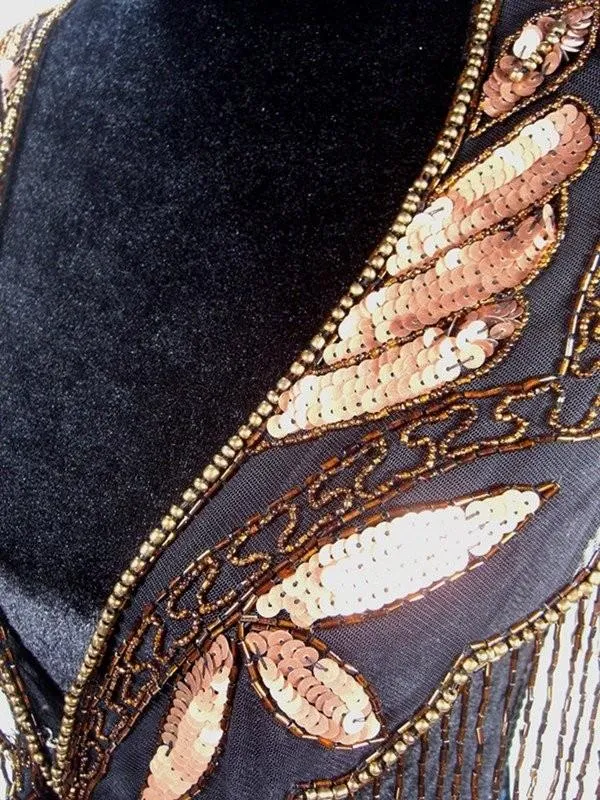 Great Gatsby Style Capelet in Copper-Jet - SOLD OUT