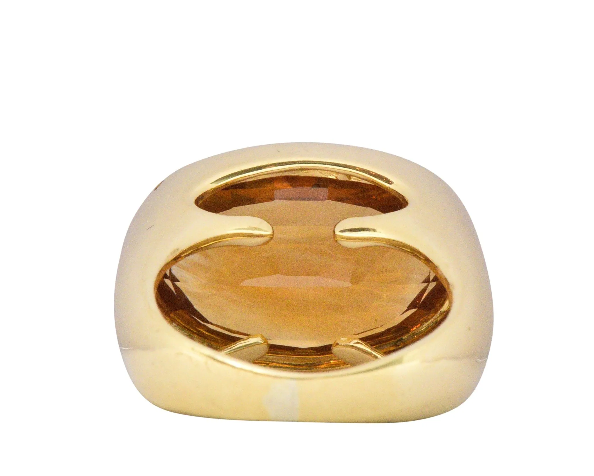 H. Stern Citrine And 18 Karat Large Gold Cocktail Ring