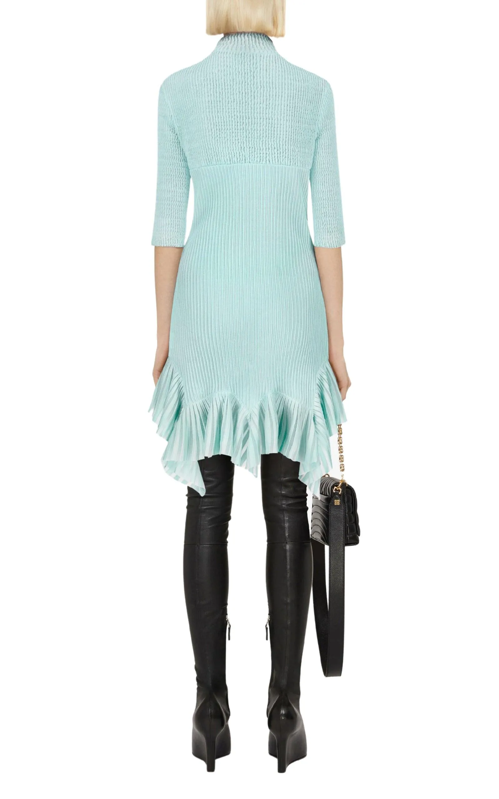 High-Neck Asymmetric Dress