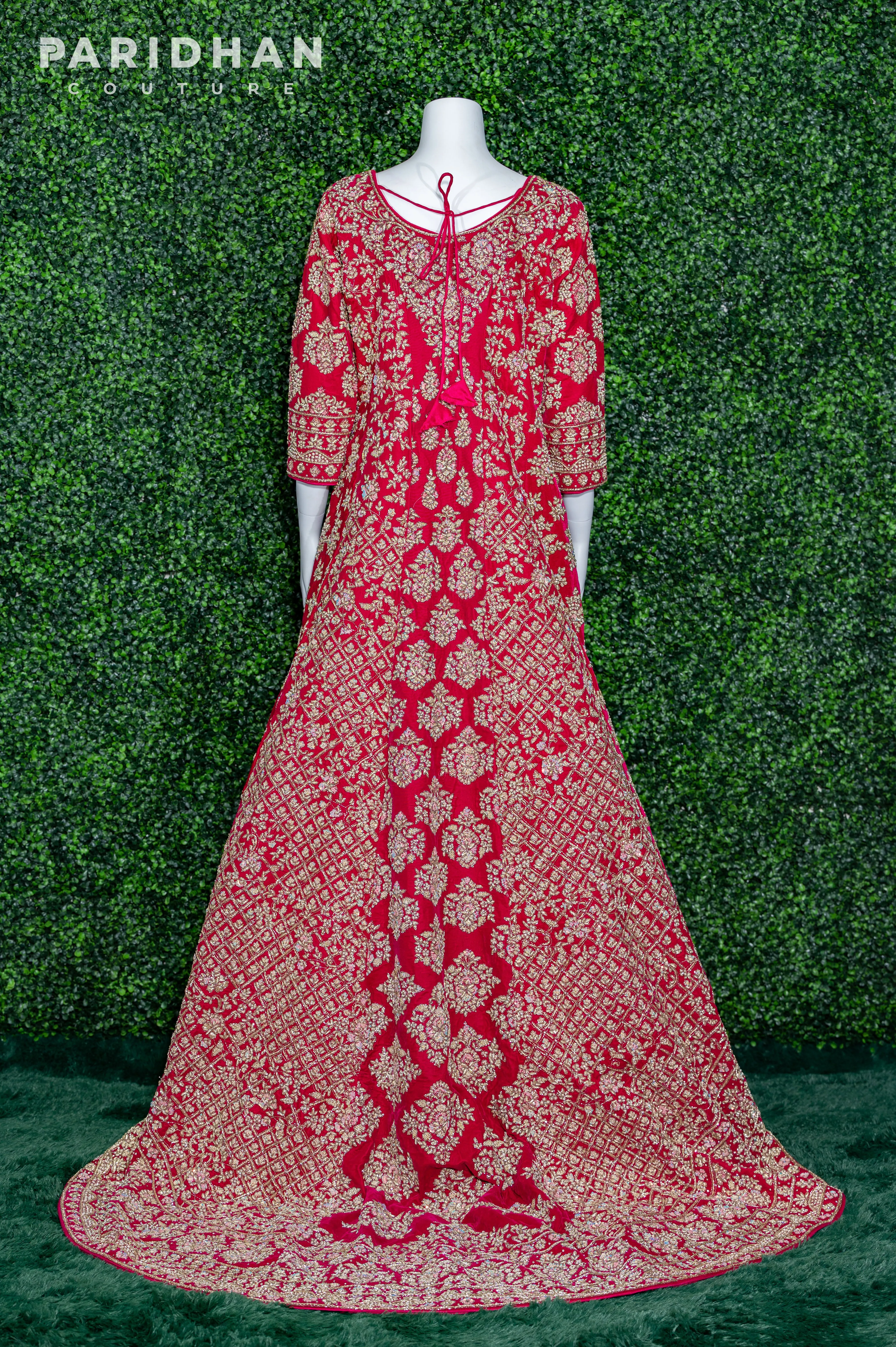 Hot Pink Zardozi Designer Wedding Lehenga