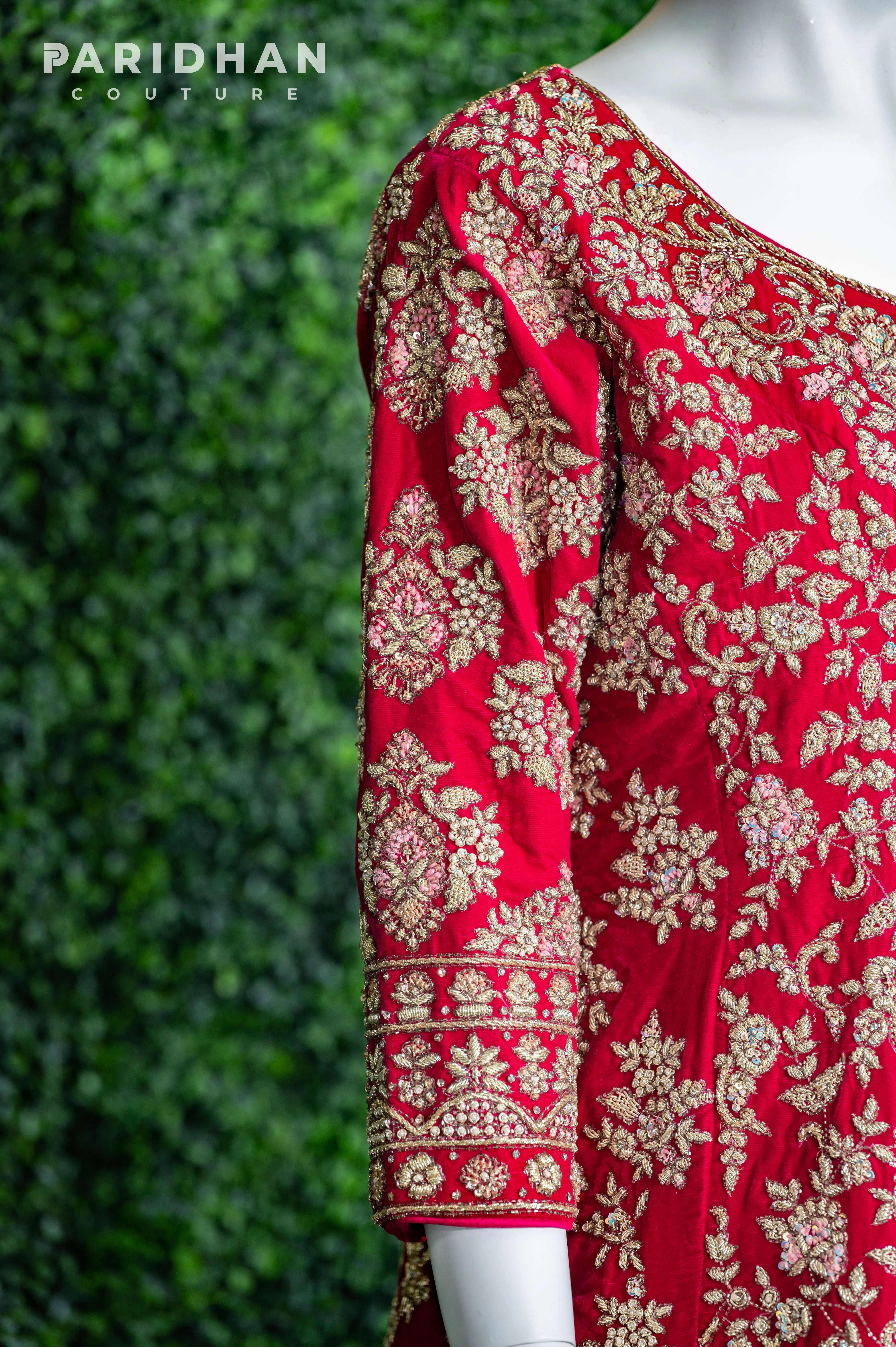Hot Pink Zardozi Designer Wedding Lehenga