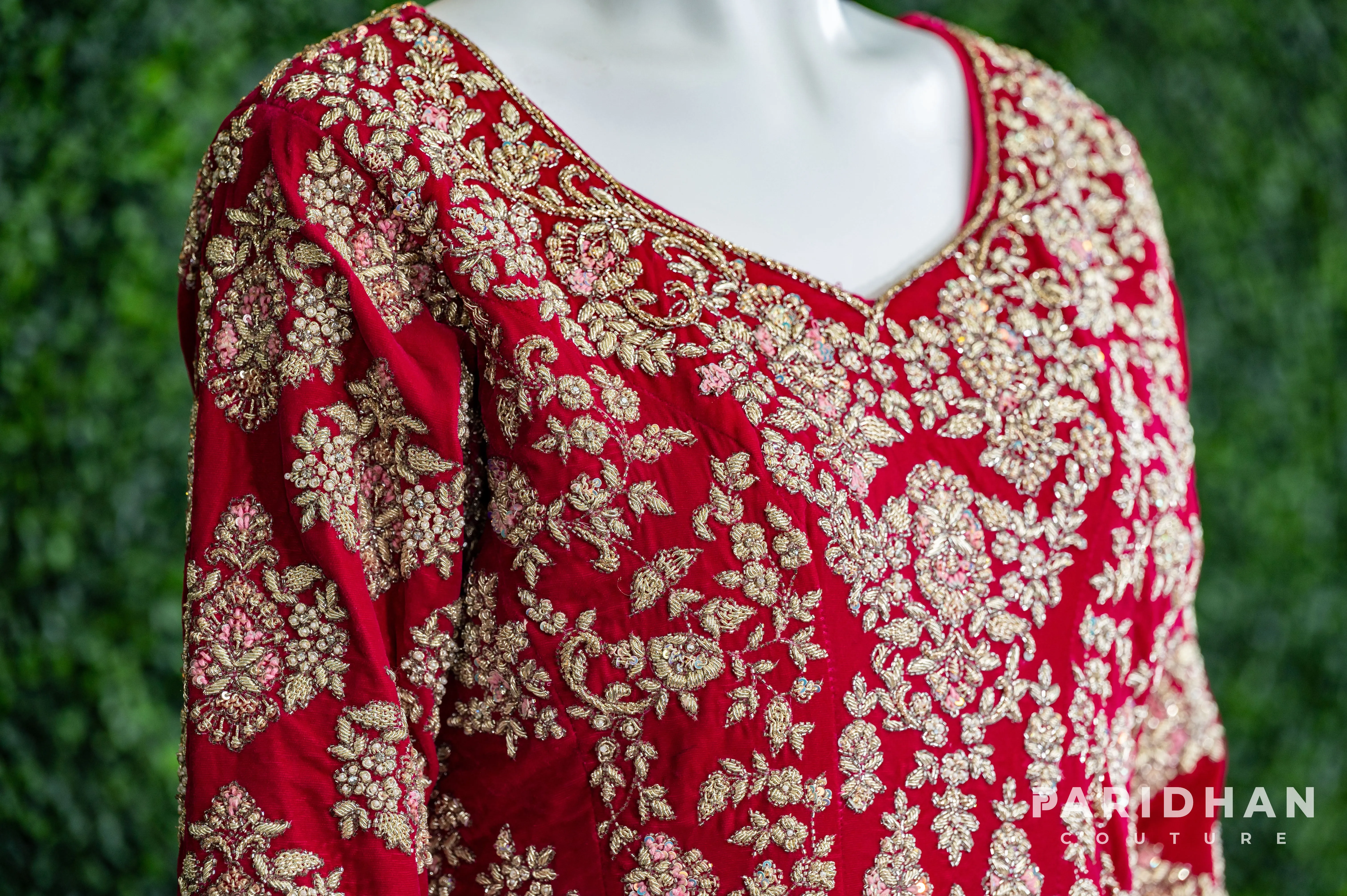 Hot Pink Zardozi Designer Wedding Lehenga