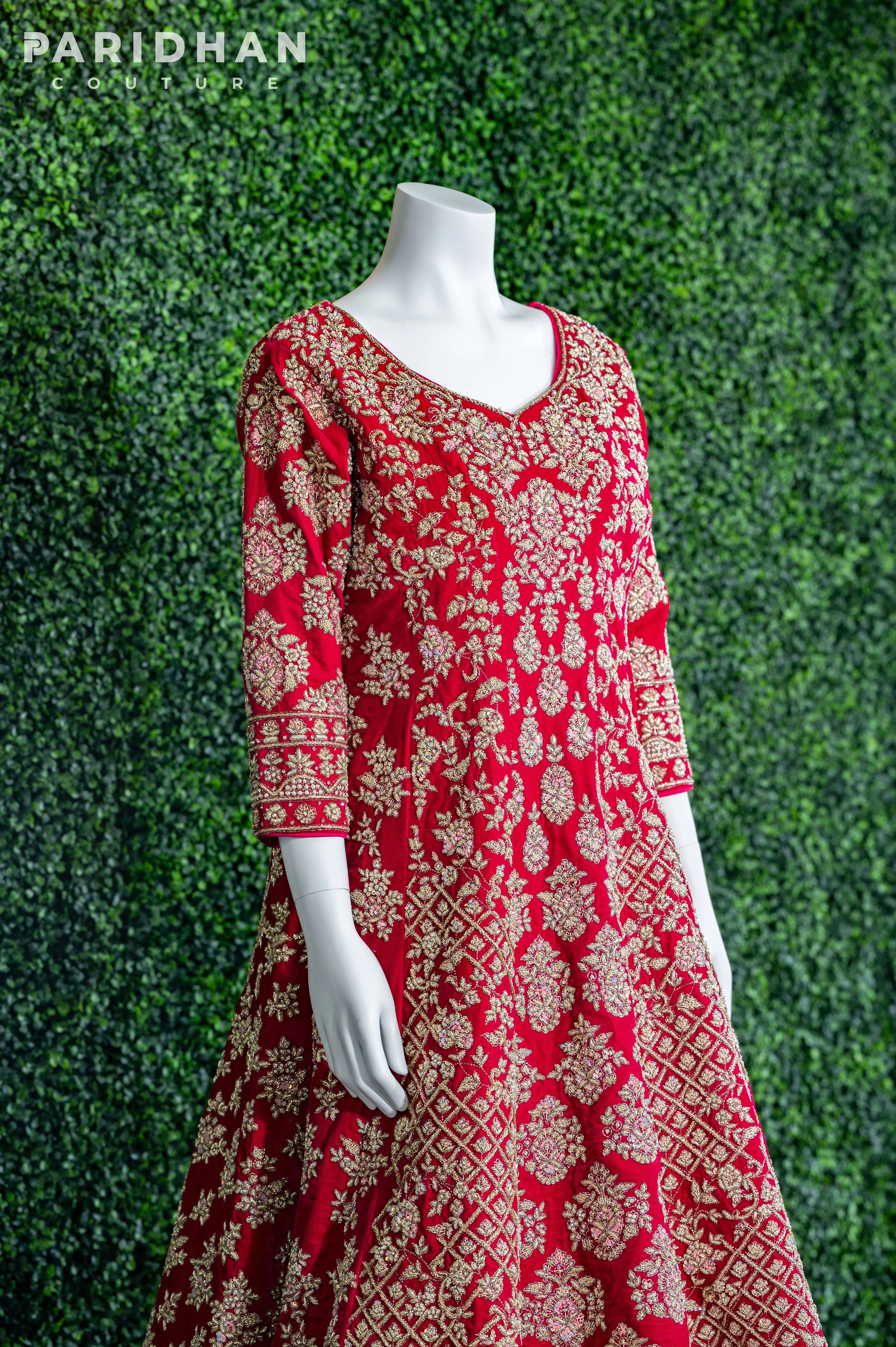 Hot Pink Zardozi Designer Wedding Lehenga