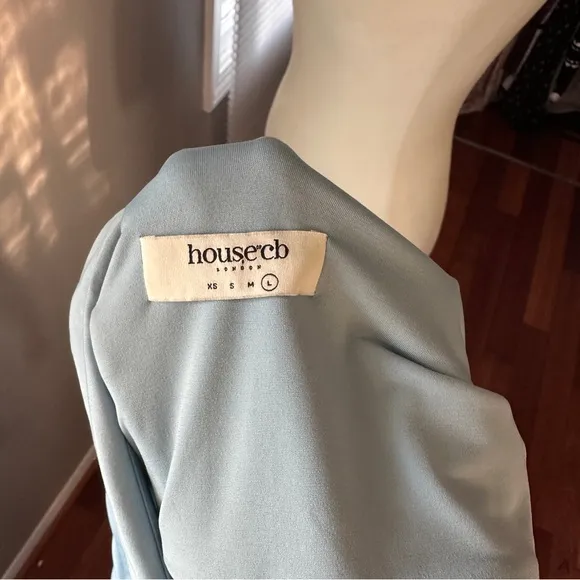 House of CB | Deana Mini Shirt Dress | Powder Blue | Large