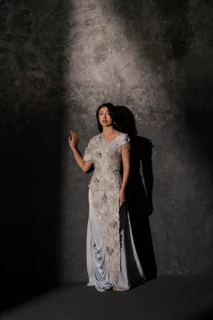 Ice Blue Drape Cape