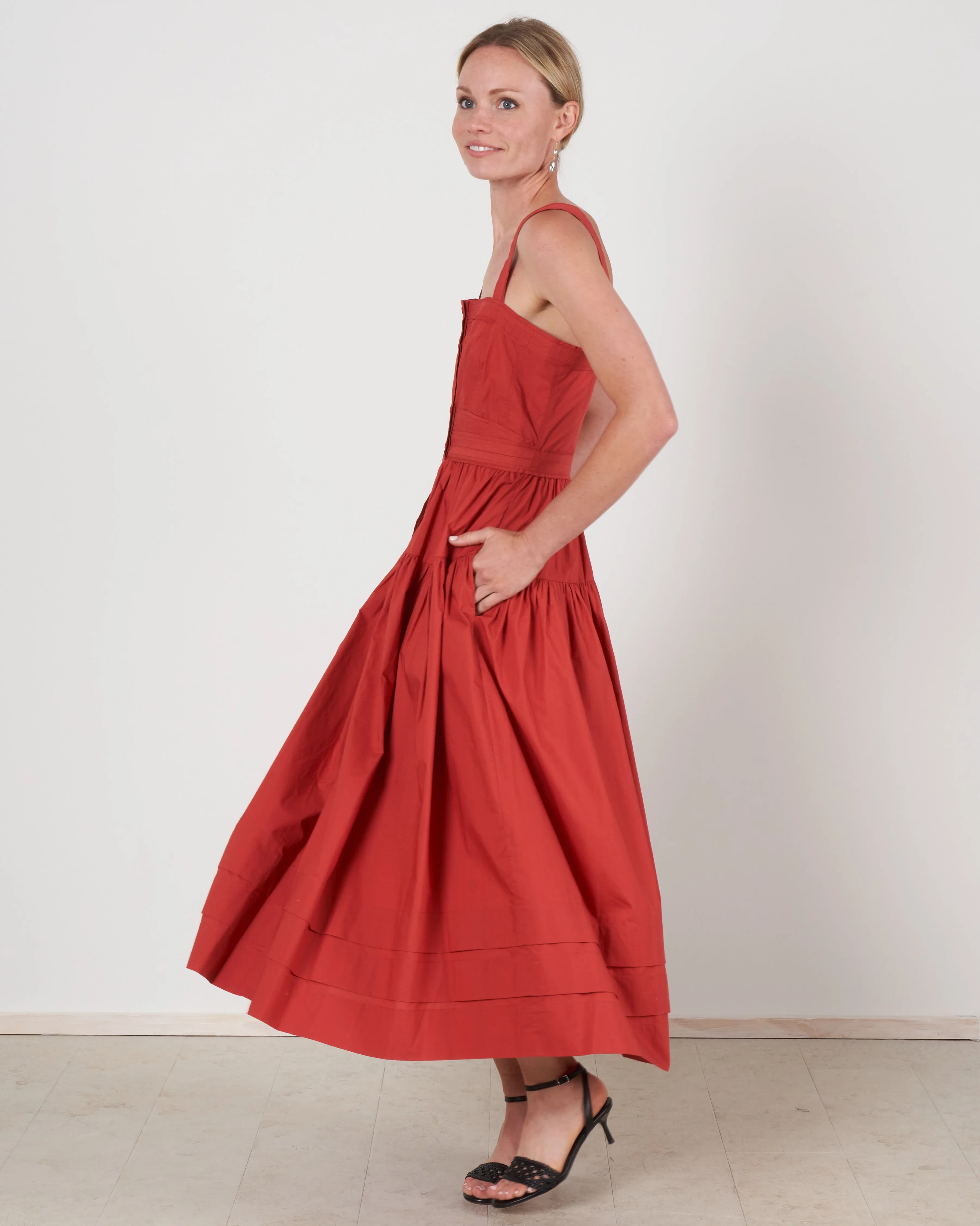 isabela dress - burnt henna