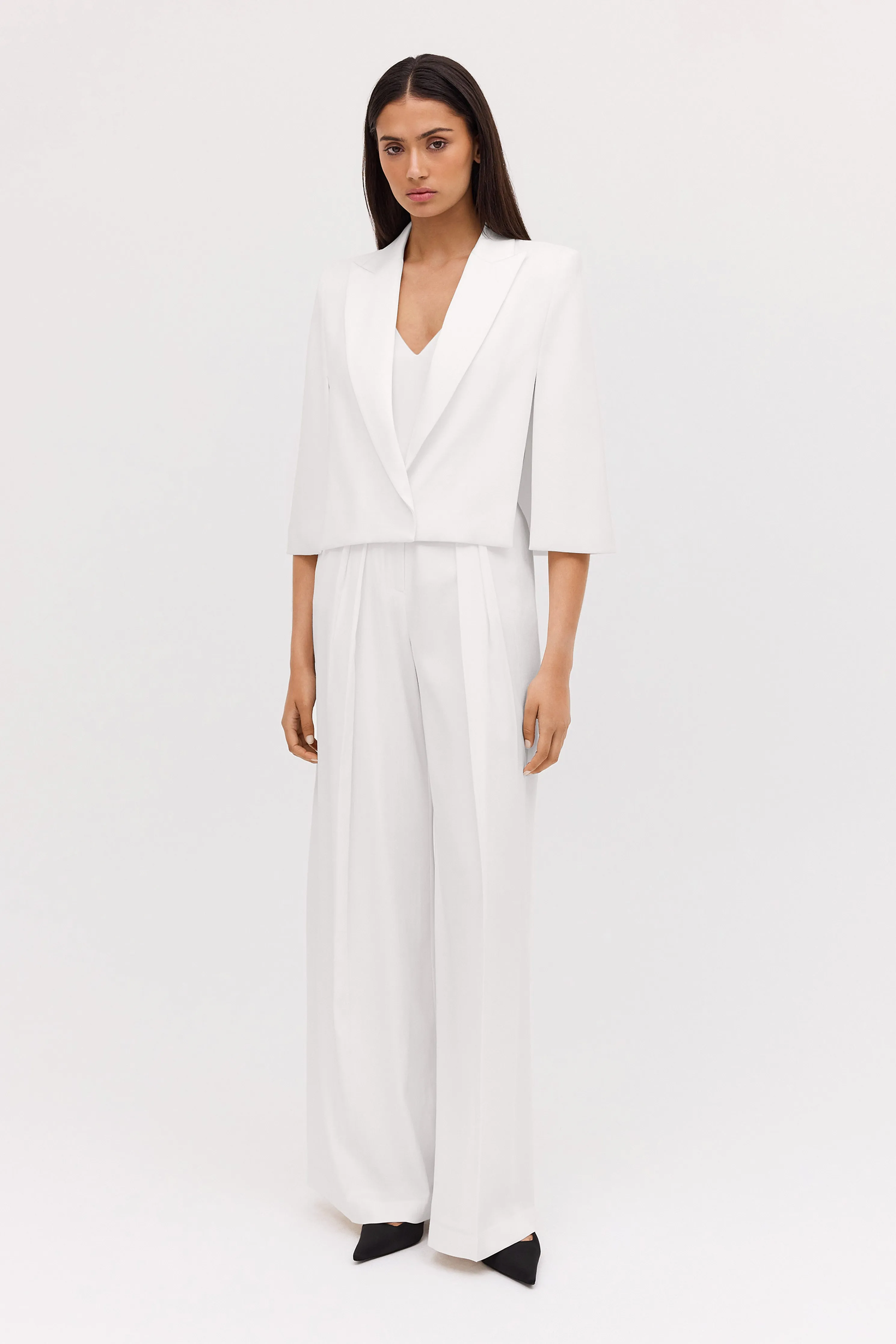 IVORY SATIN CREPE JACQUETTE