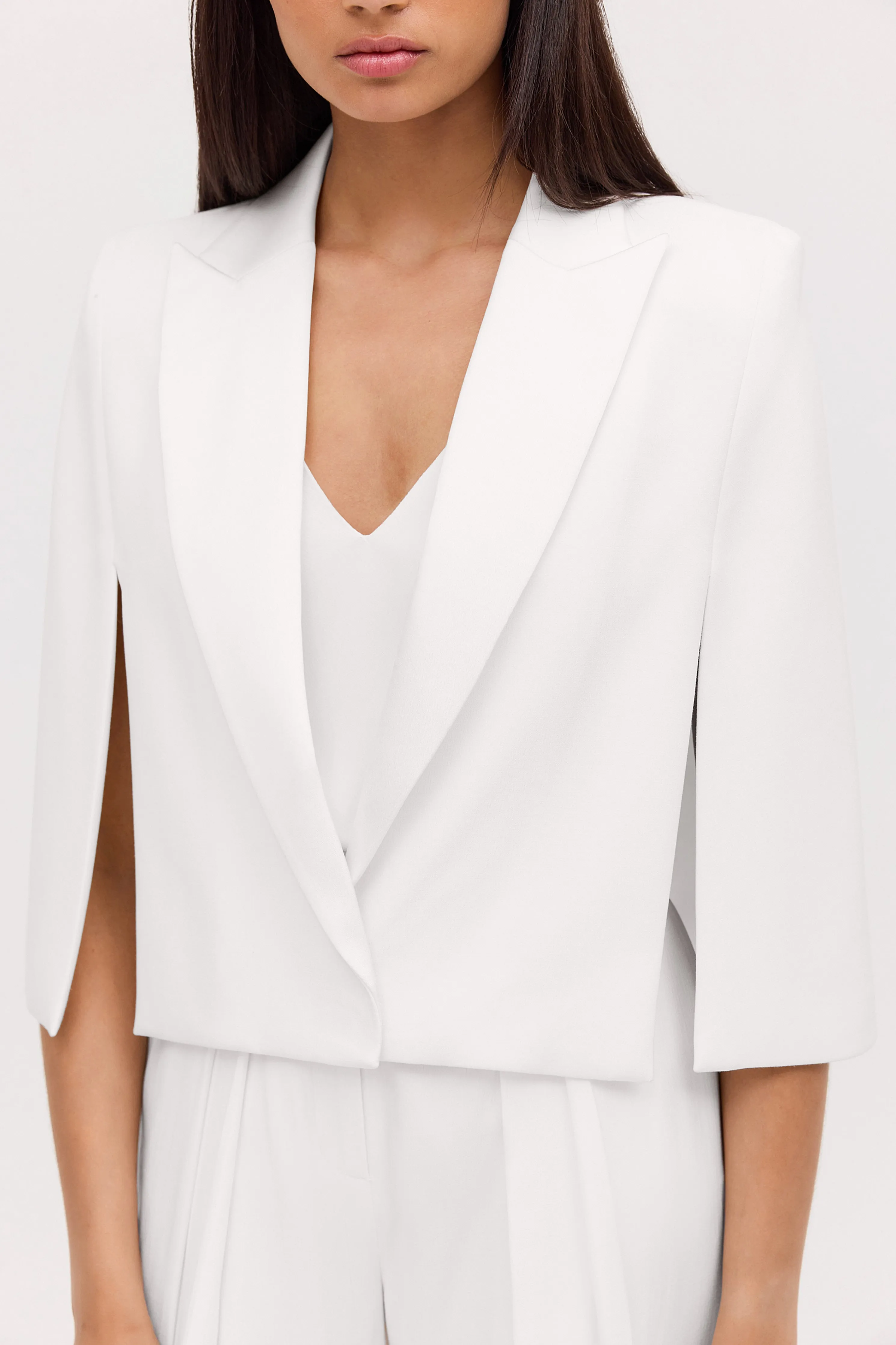 IVORY SATIN CREPE JACQUETTE