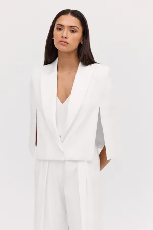 IVORY SATIN CREPE JACQUETTE