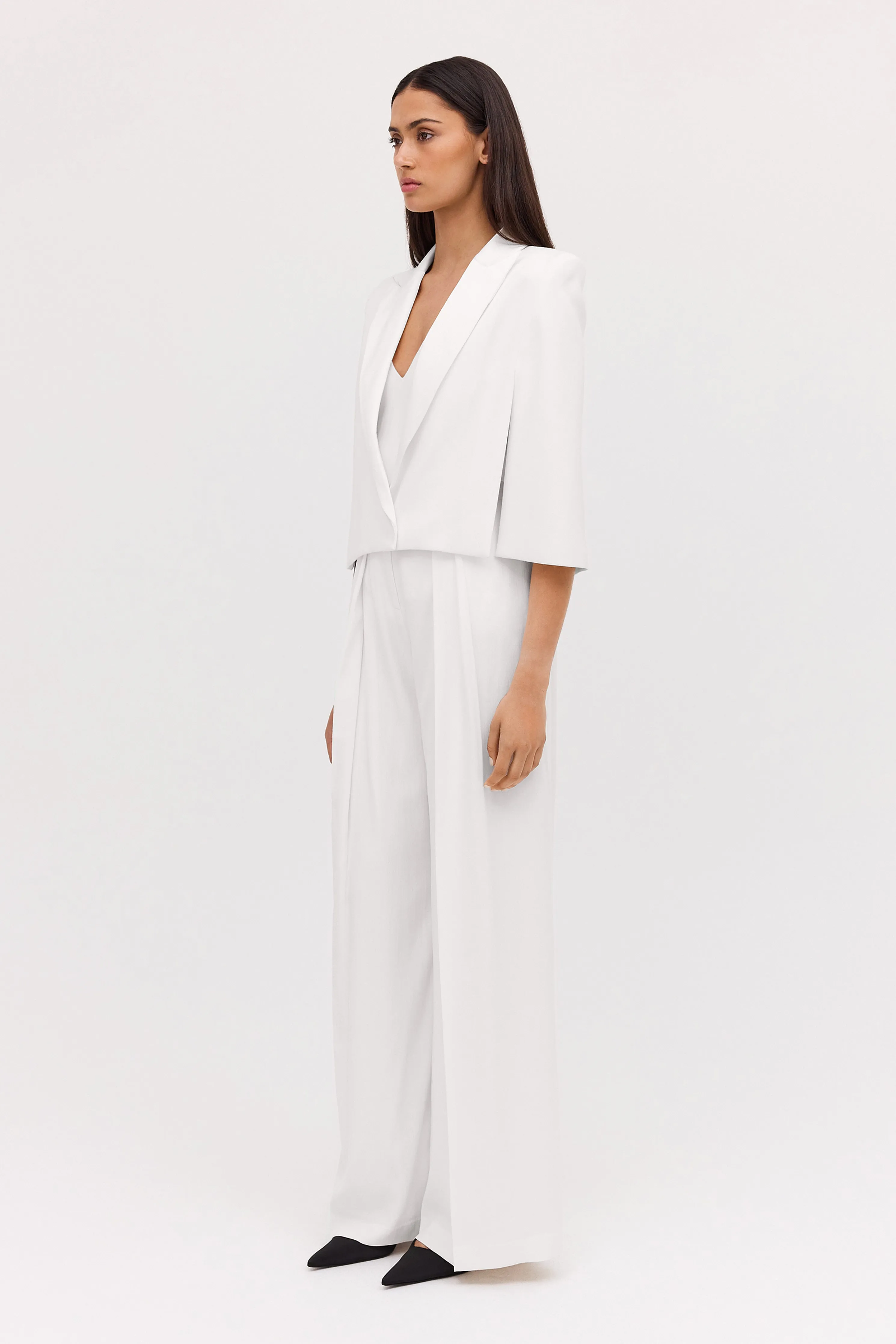 IVORY SATIN CREPE JACQUETTE