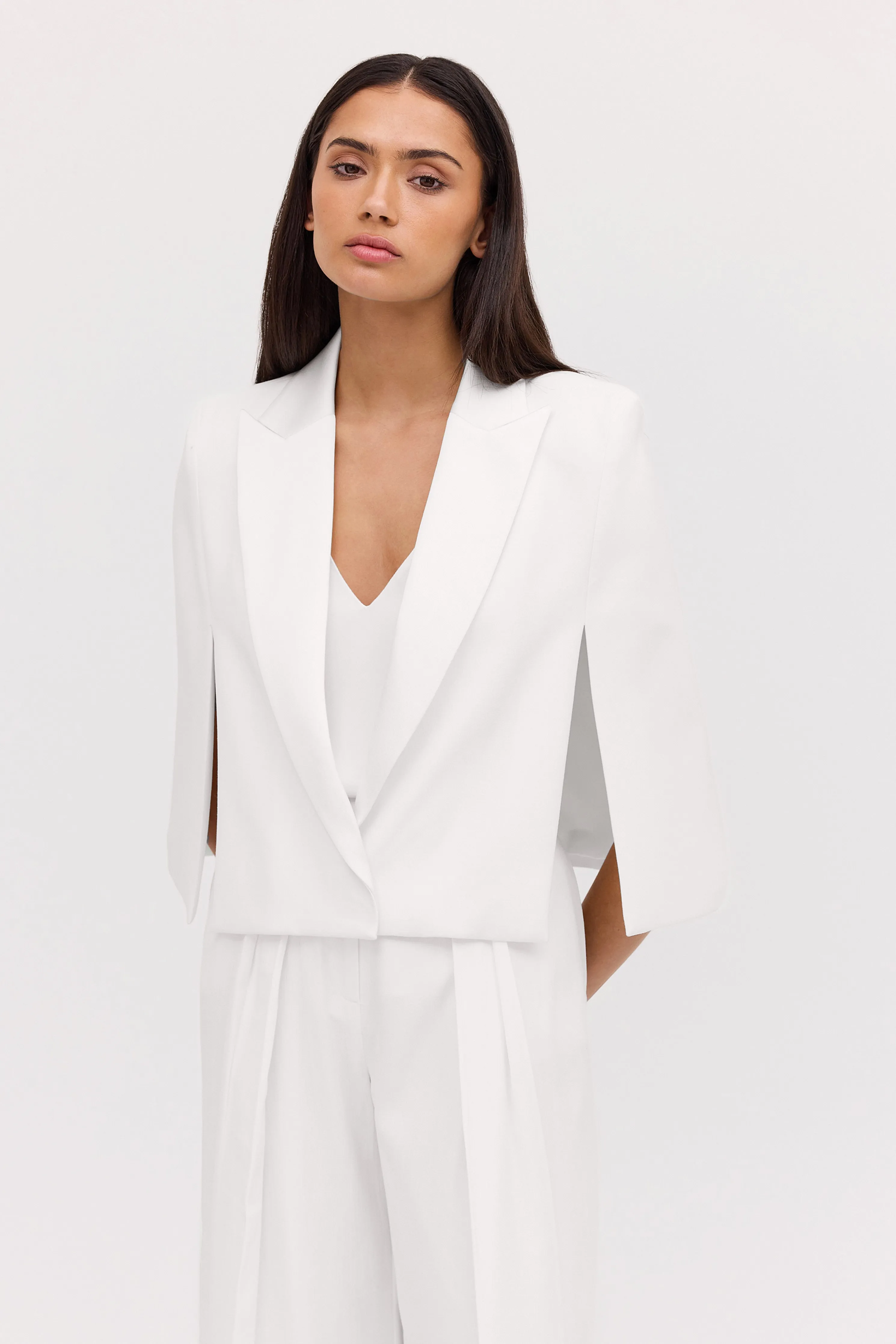 IVORY SATIN CREPE JACQUETTE
