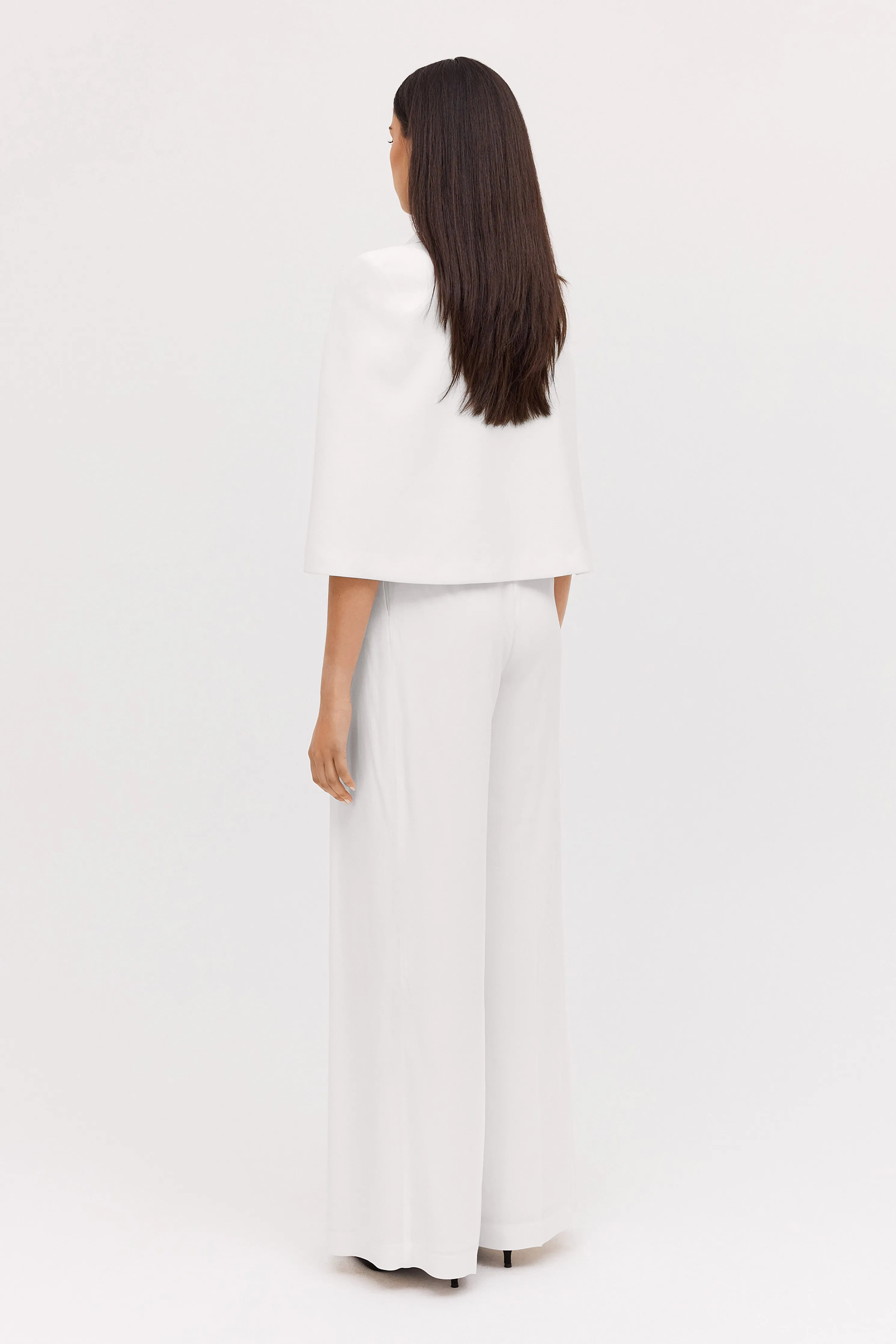 IVORY SATIN CREPE JACQUETTE