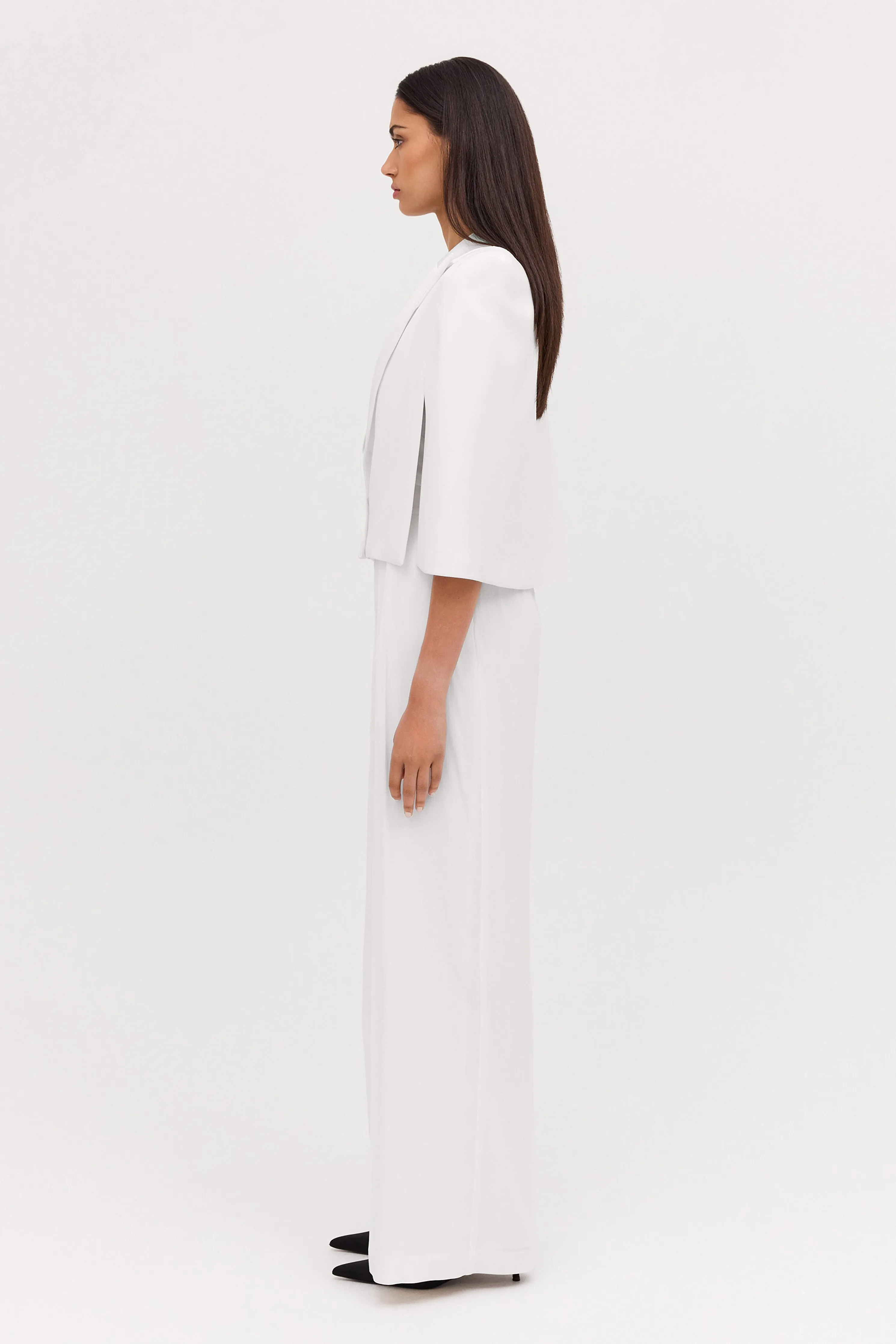 IVORY SATIN CREPE JACQUETTE