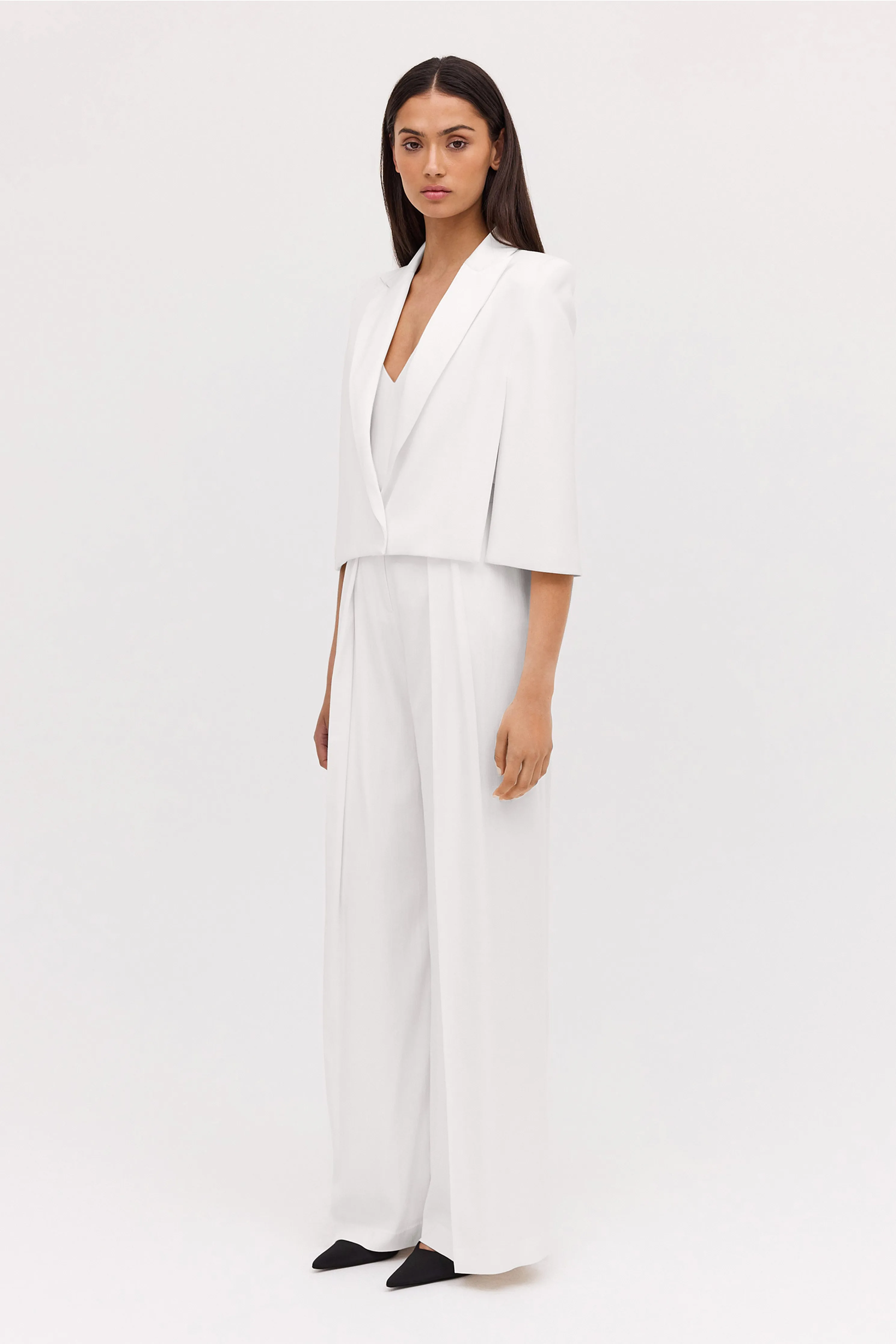 IVORY SATIN CREPE JACQUETTE