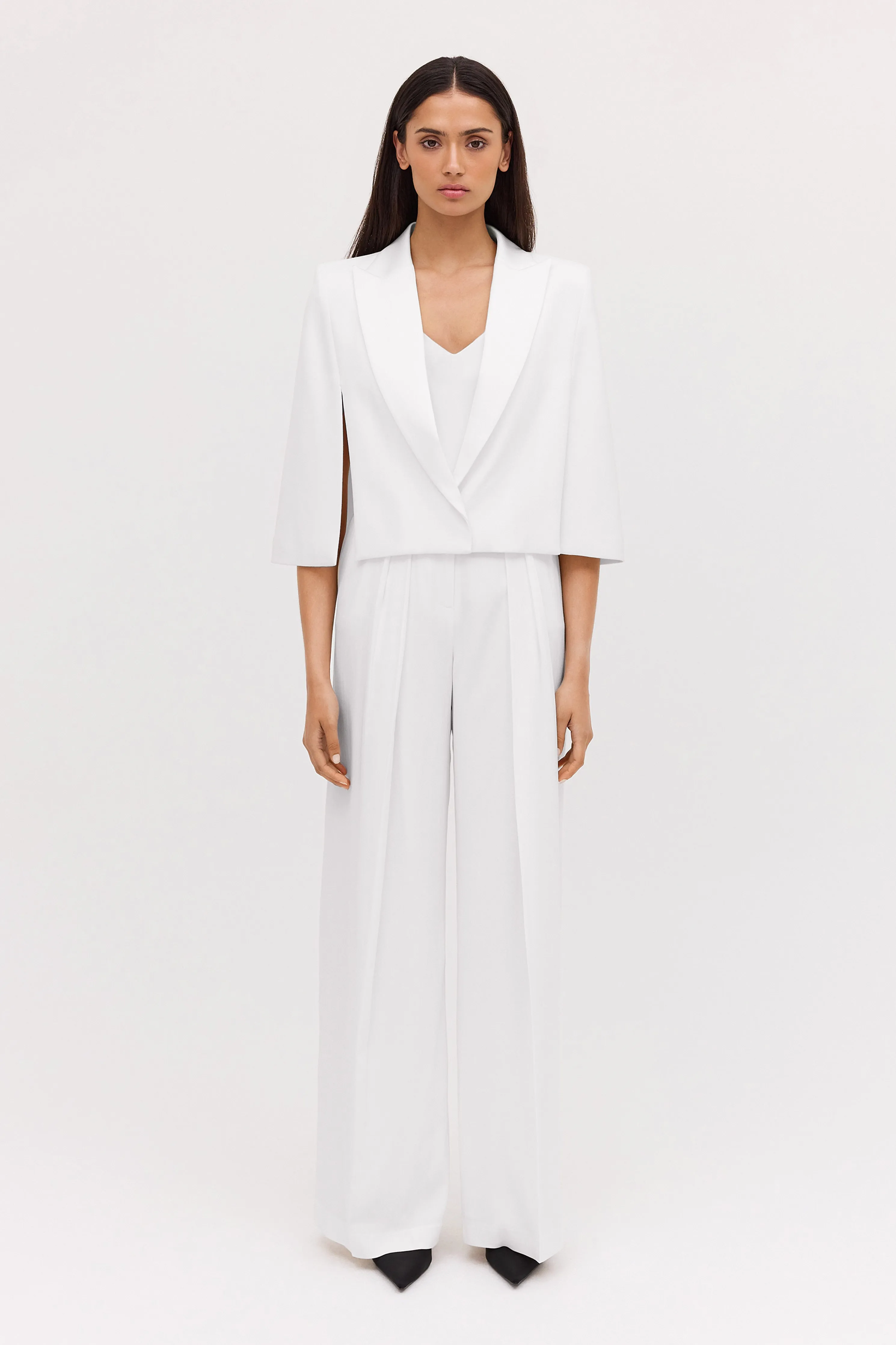 IVORY SATIN CREPE JACQUETTE
