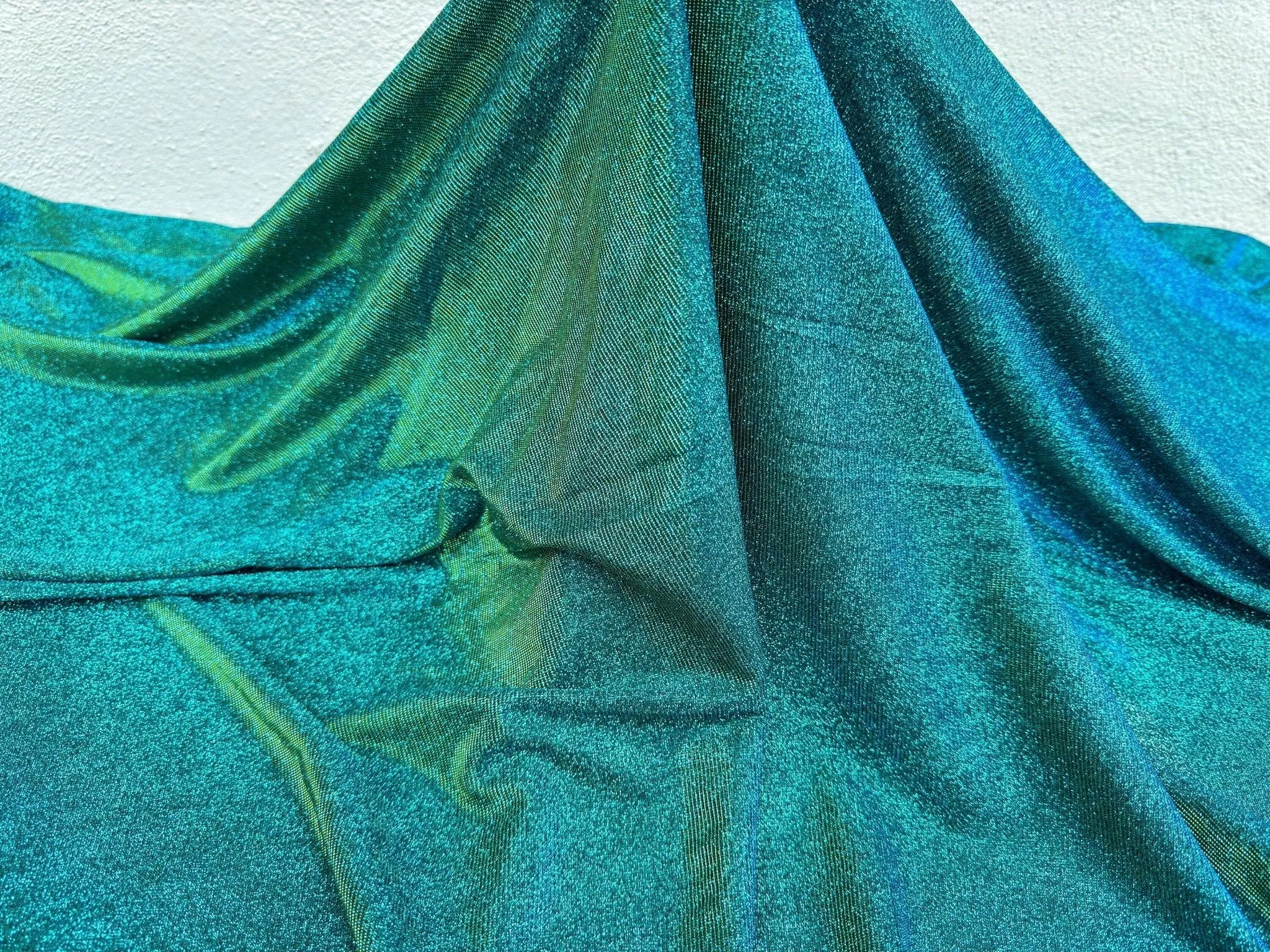 Jade Lurex Foam Glitter Knit Fabric
