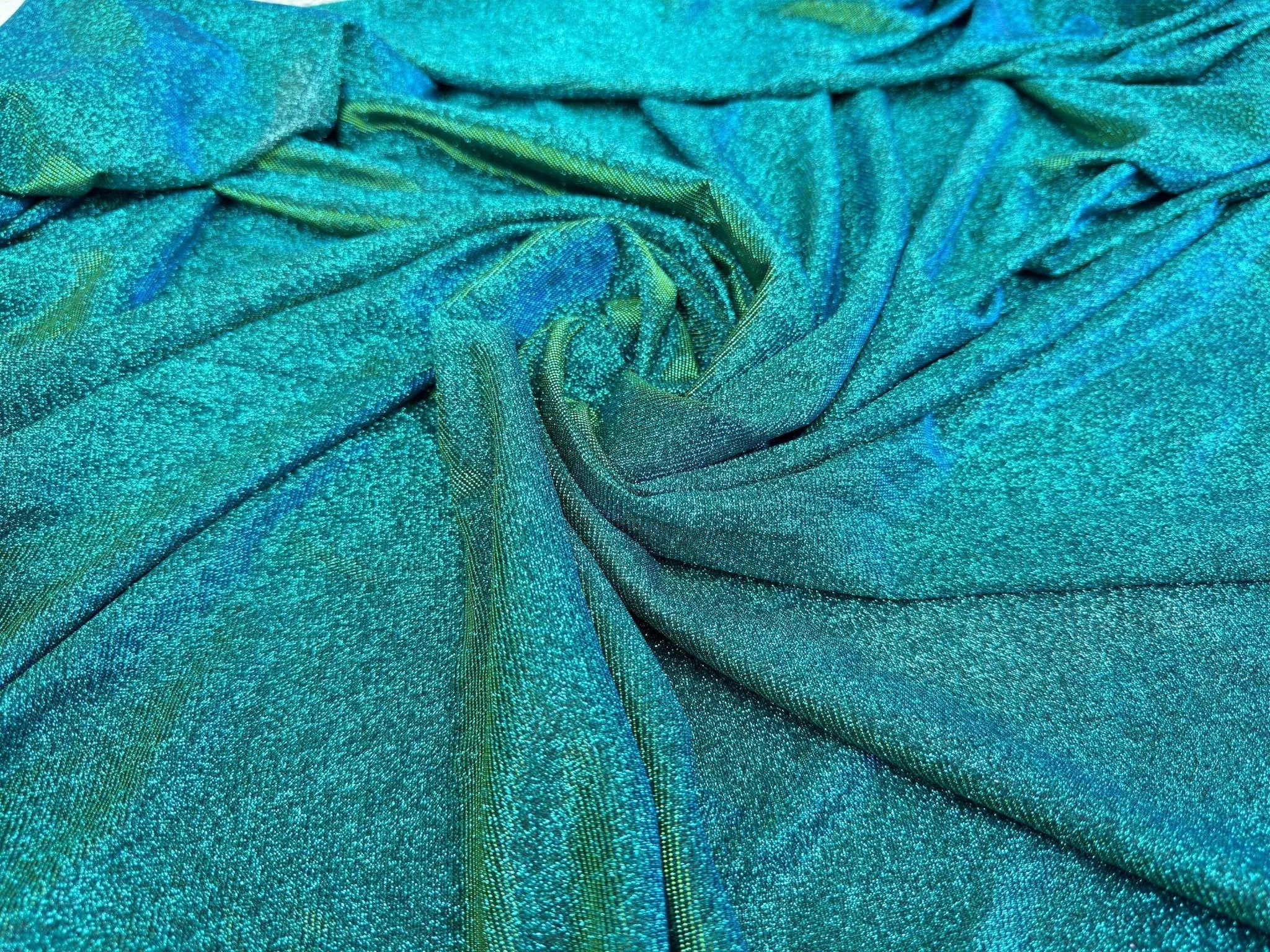 Jade Lurex Foam Glitter Knit Fabric