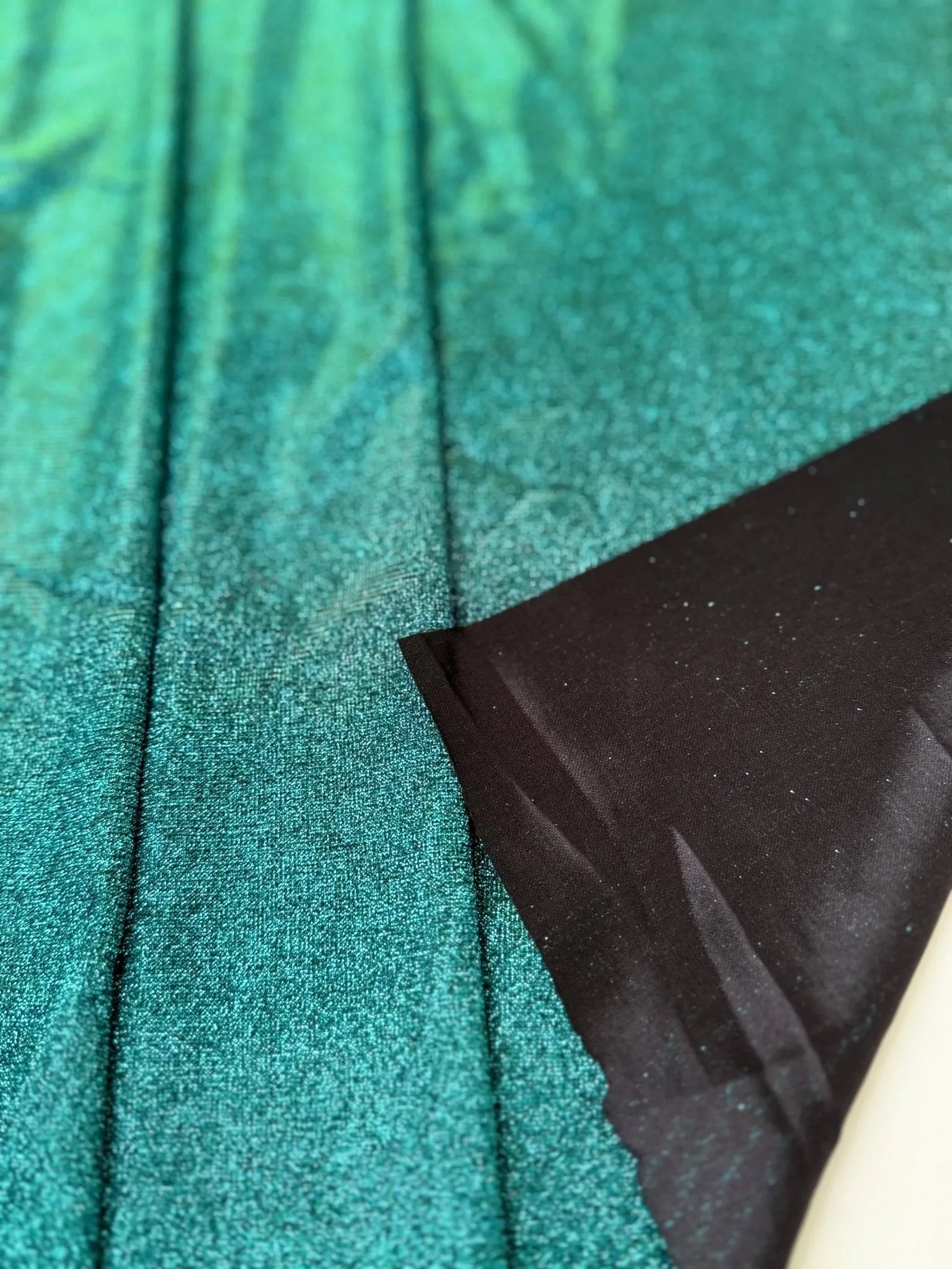 Jade Lurex Foam Glitter Knit Fabric