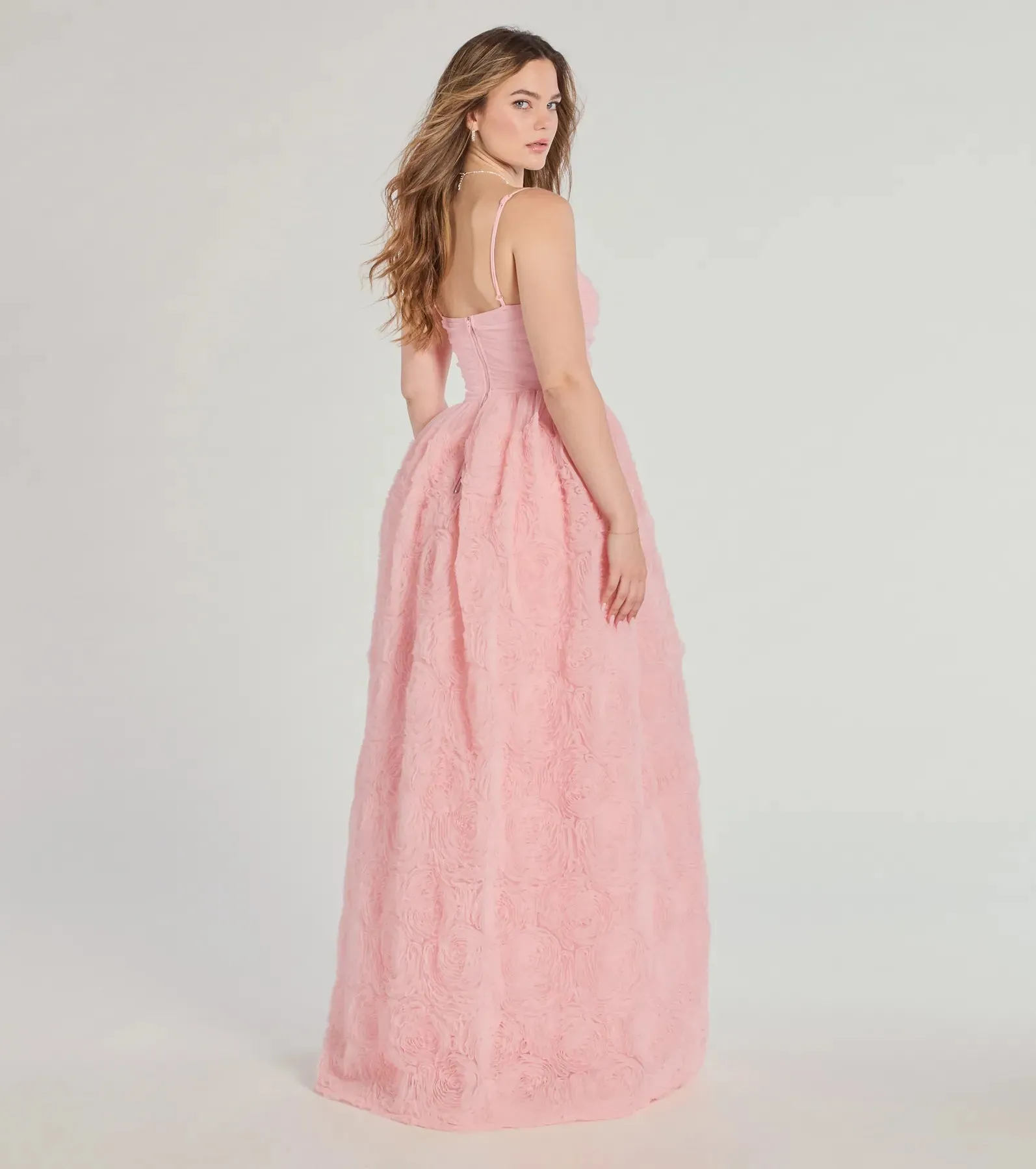 Jayla Floral Rosette A-Line Ball Gown