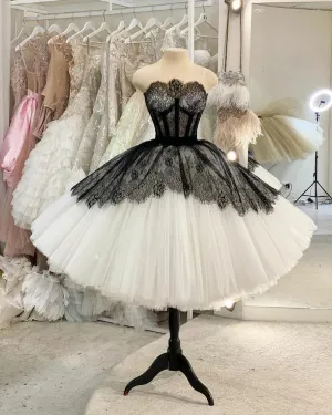 JazzHer Vintage Ball Gown Prom Dresses Short Homecoming Dress Tulle Party Dress (PRE-ORDER)