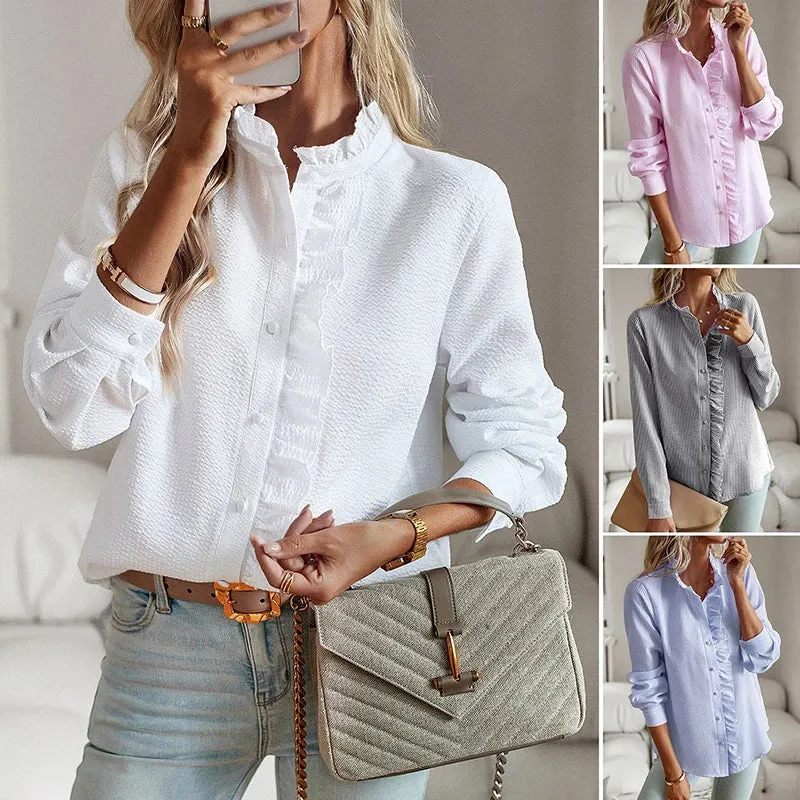 Julieta® | Elegant Ruffled Blouse With Buttons