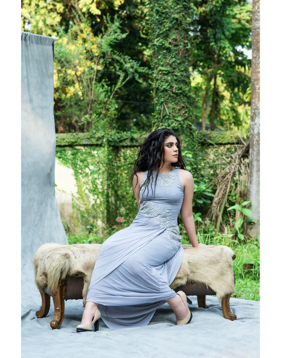 KAIRA's Rent Pleated Drape Gowns