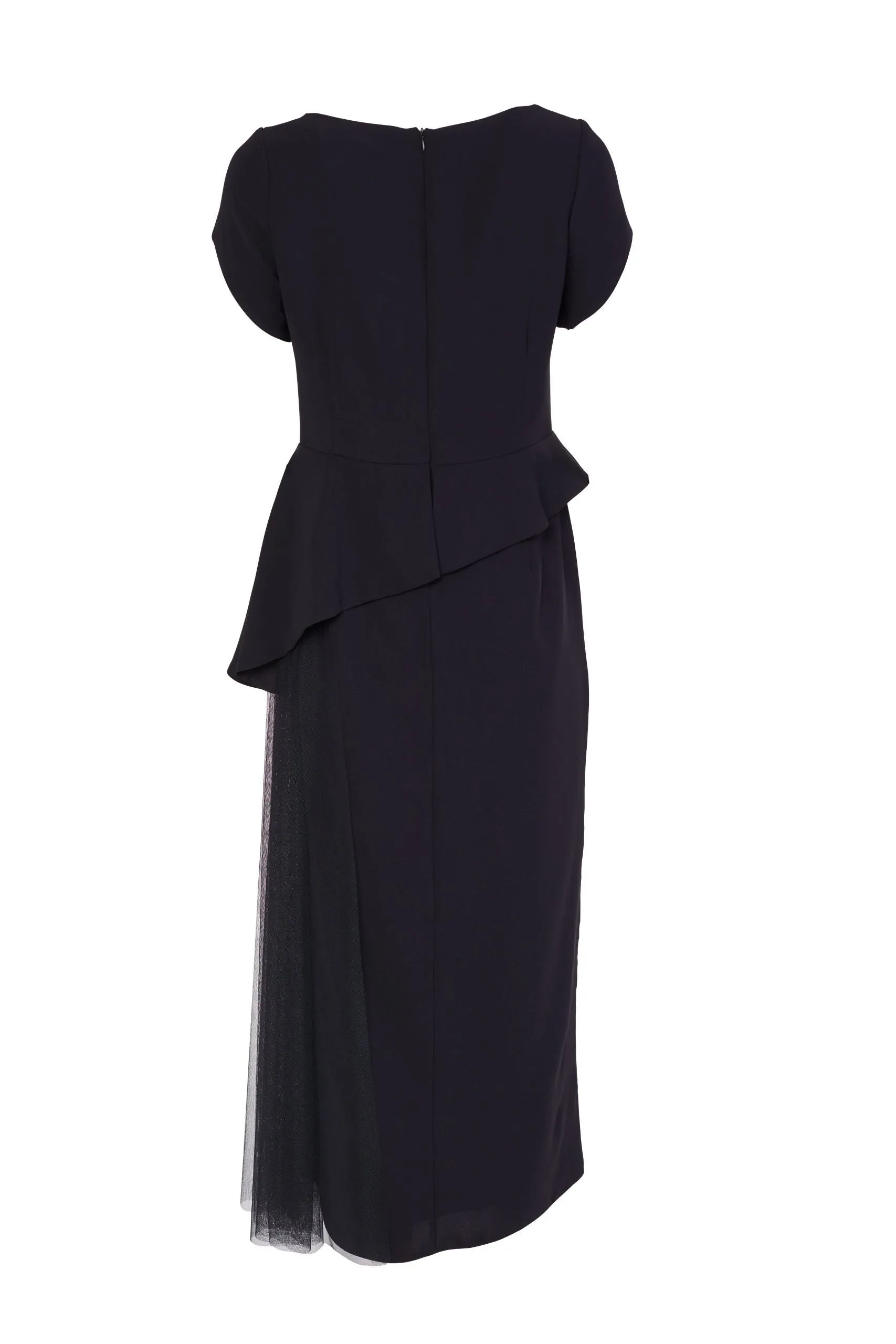 Kate Cooper Peplum Dress With Mesh Panel