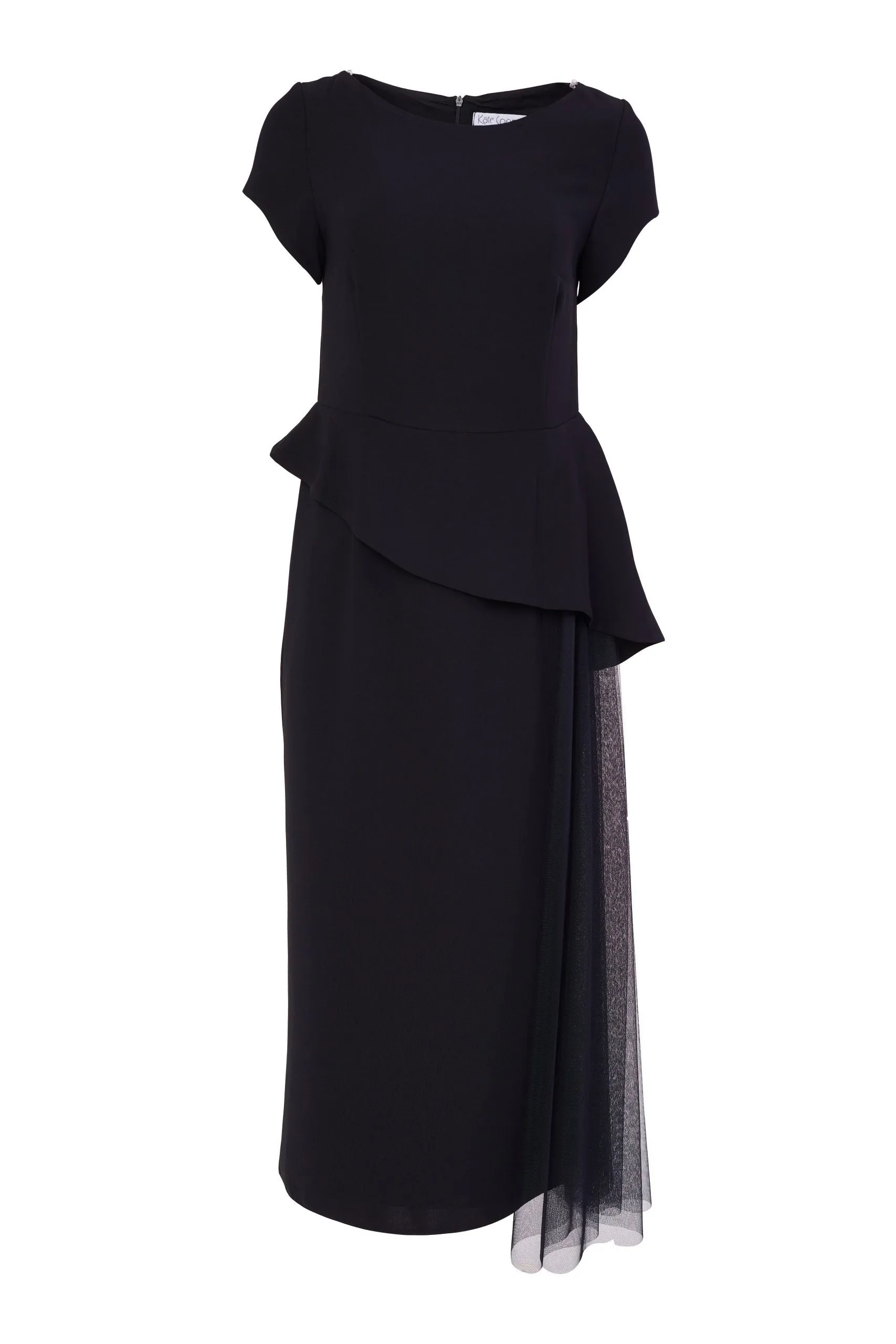 Kate Cooper Peplum Dress With Mesh Panel