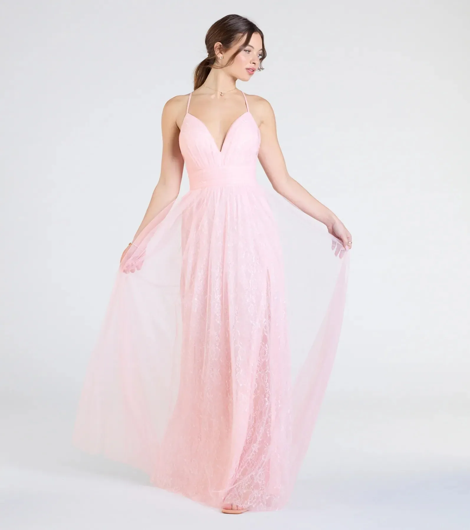 Kimora Lace Tulle A-Line Formal Dress