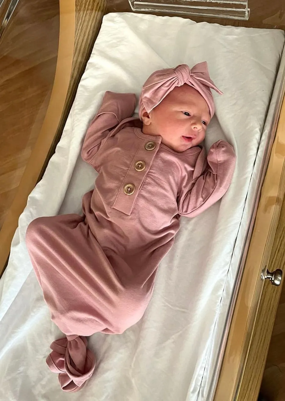 Knot Gown - Dusty Rose