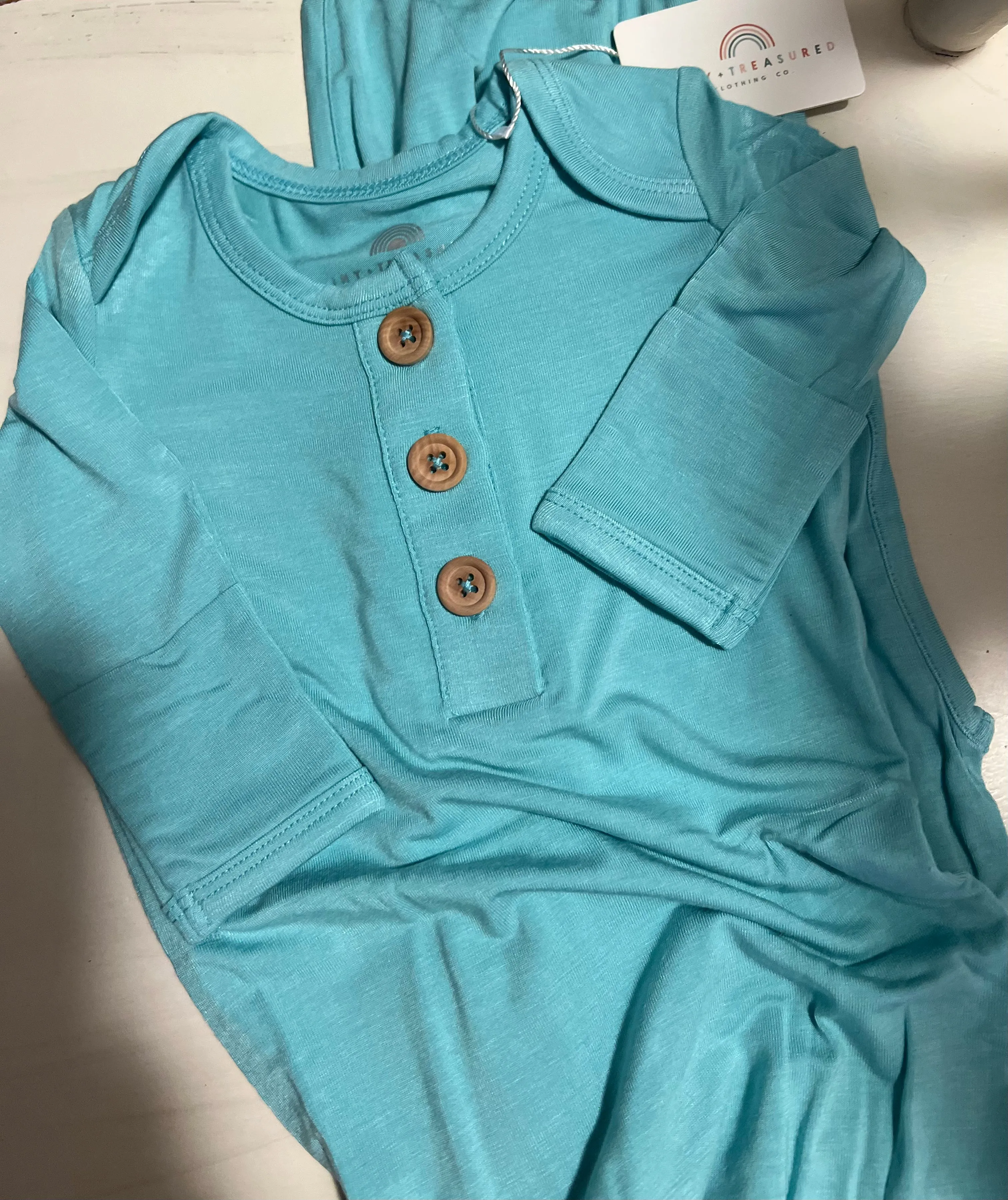 Knot Gown - Turquoise Blue