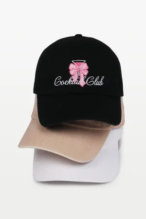 LCAP3628 - COCKTAIL CLUB EMBROIDERED BASEBALL CAP