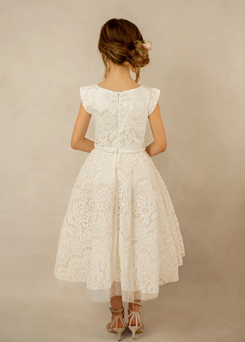 Lezah Flower Girl Dress in Cream