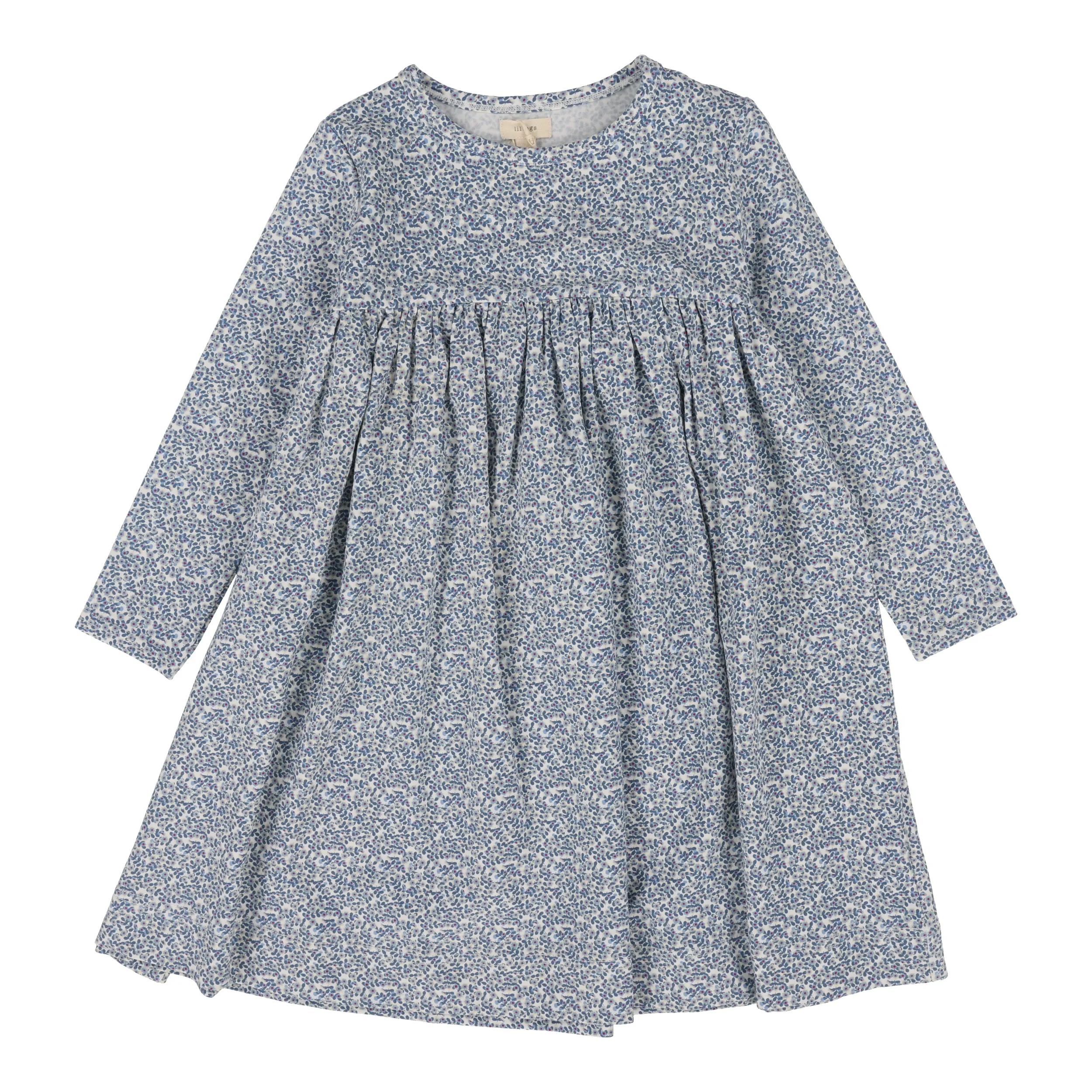 Lil Legs Poppy Floral Dress Long Sleeve - White (Printed Weekday Collection)