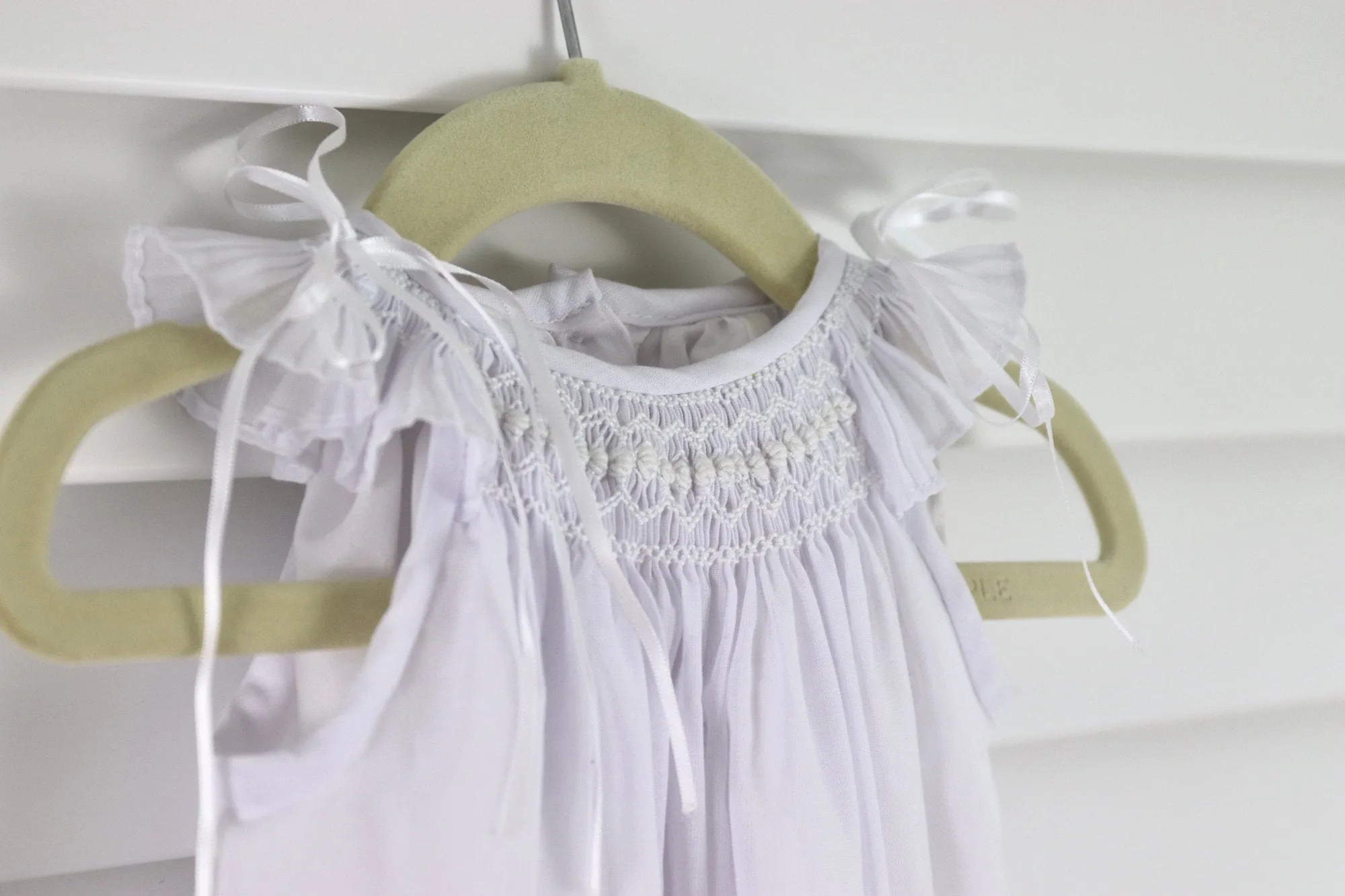 Long Baby Girl Christening Gown Baptism Gown White Cotton  Blessing Dress Free  Personalization