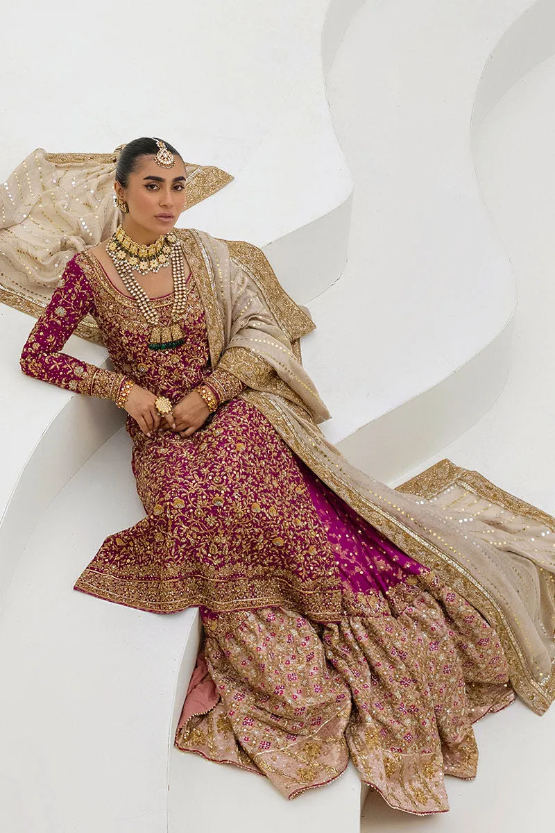 Long Shirt With  Gold  Lehenga