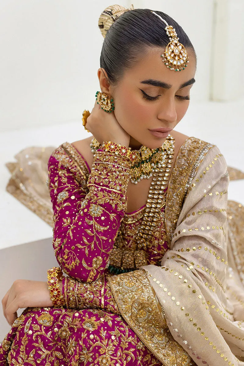 Long Shirt With  Gold  Lehenga