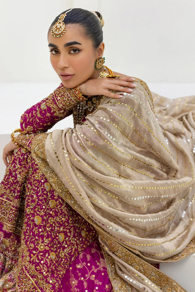 Long Shirt With  Gold  Lehenga