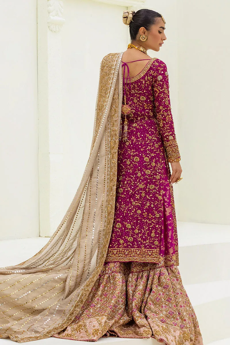 Long Shirt With  Gold  Lehenga