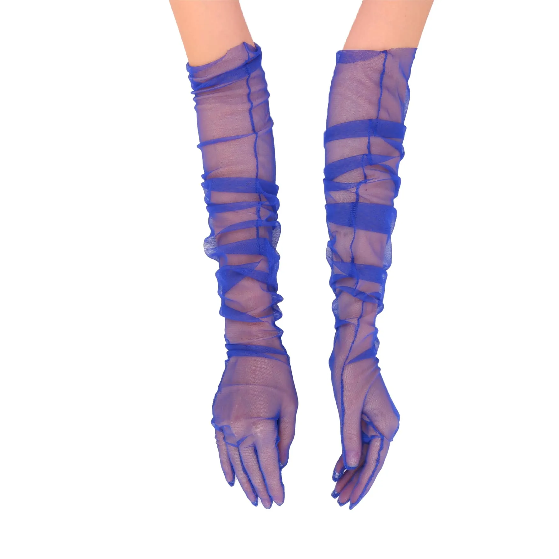 Long Tulle Transparent Bridal Gloves Gloves for Costume and Prom