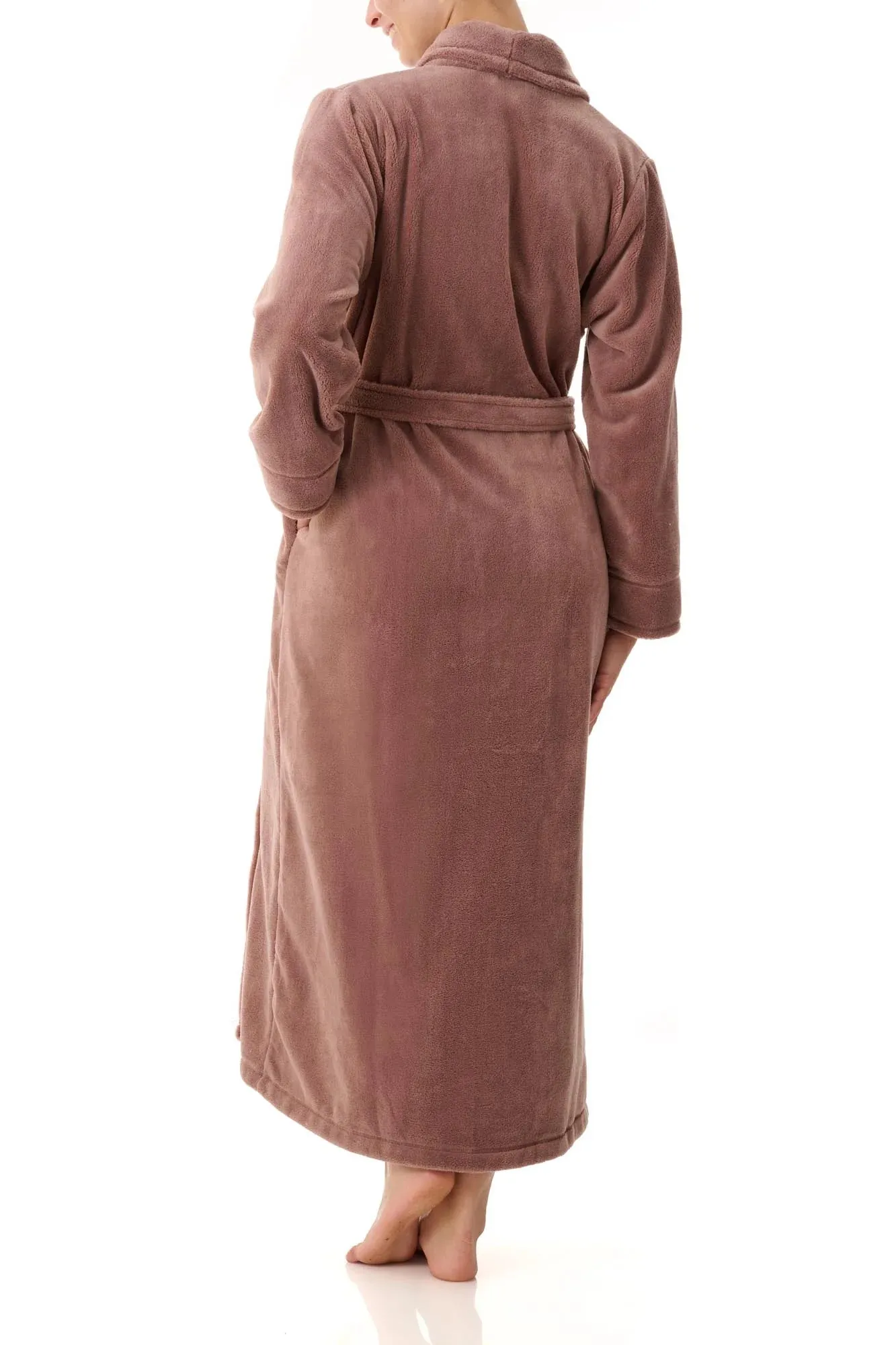 Long Wrap Gown Mocha