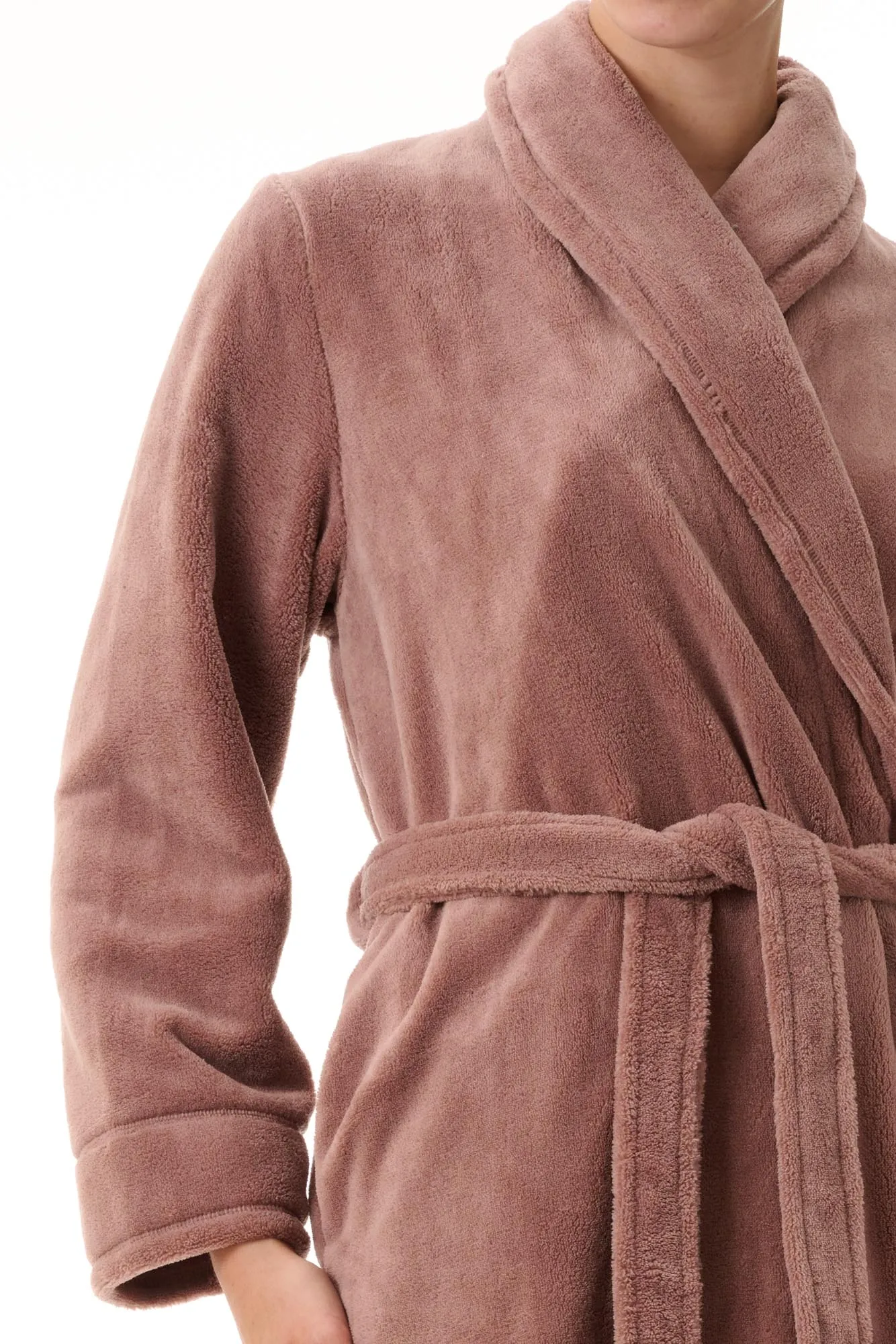Long Wrap Gown Mocha