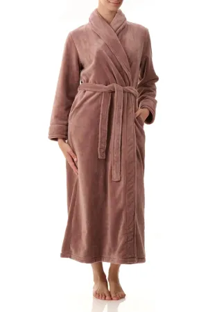 Long Wrap Gown Mocha
