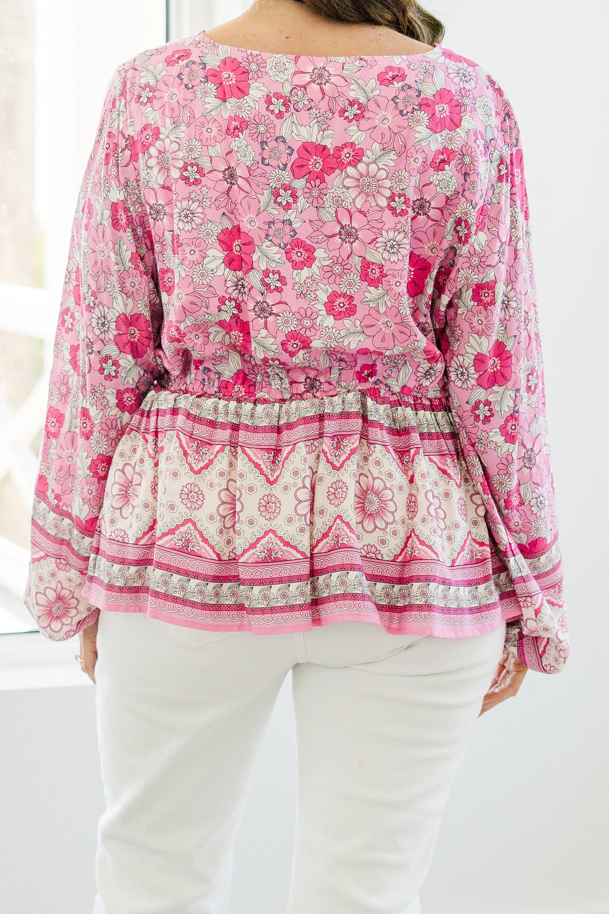 Looking Around For You Top, Pink