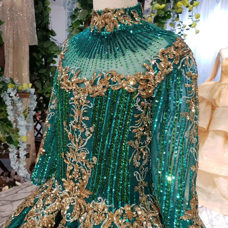 LS11238 Long Sleeves Real Sample Handmade Flower Baby Girl Evening Dress