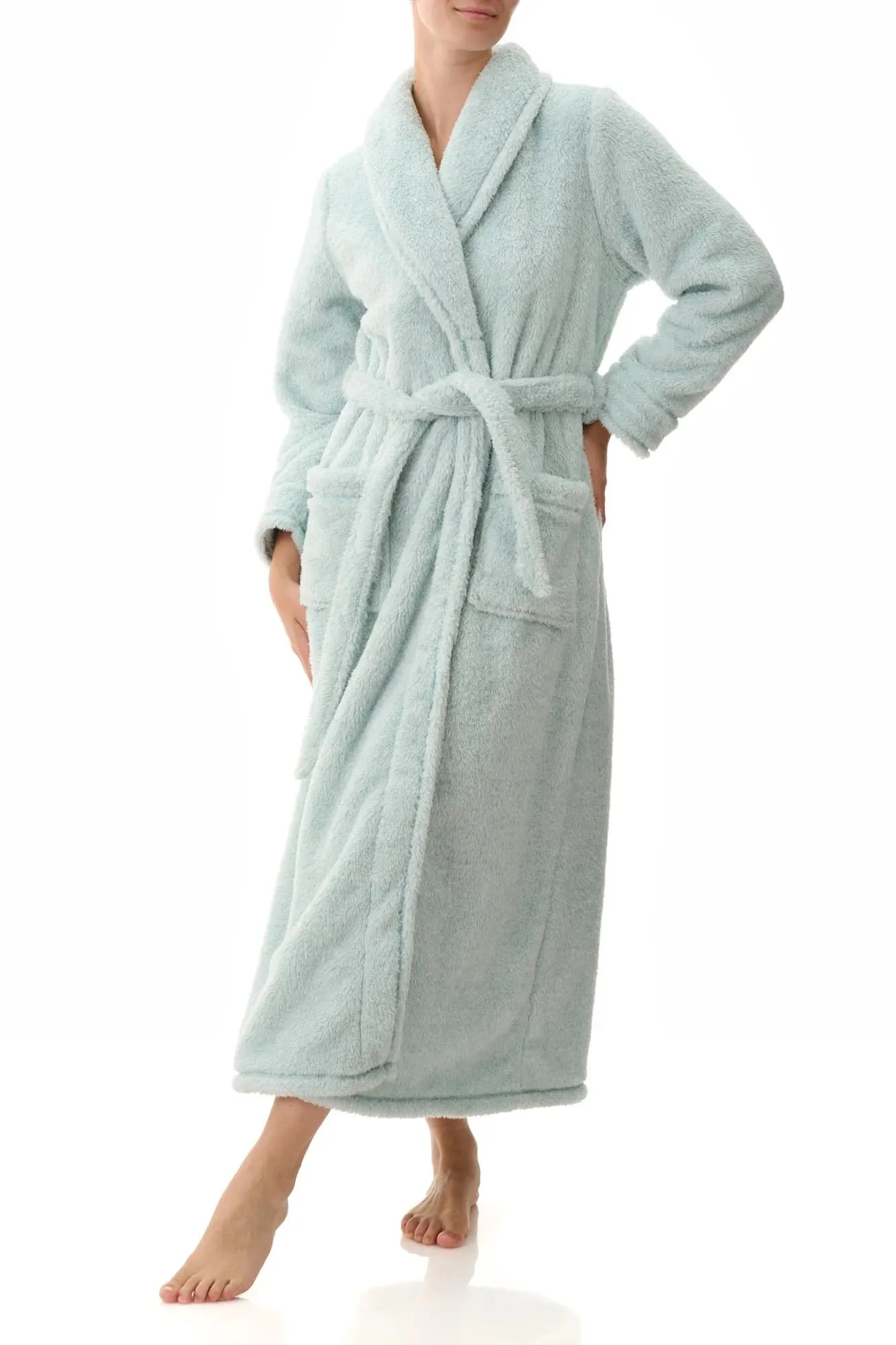 Luxury Fleece Long Gown Sage Marle
