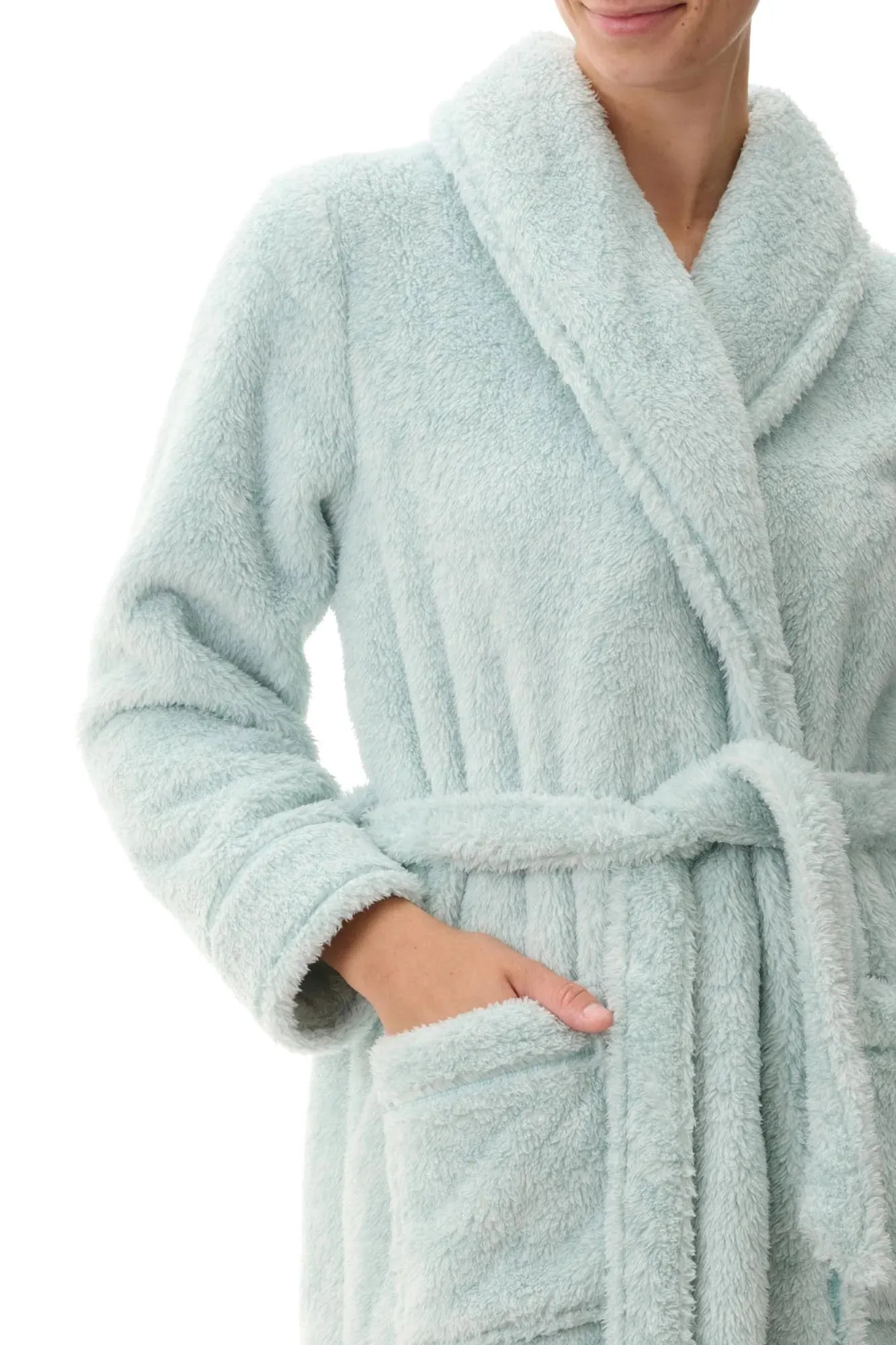 Luxury Fleece Long Gown Sage Marle