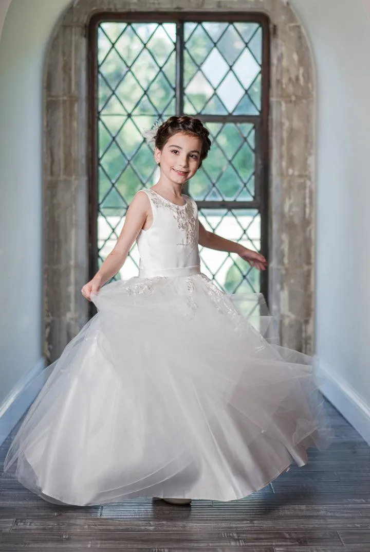 Macis Desing Girl Dress 73802 - White