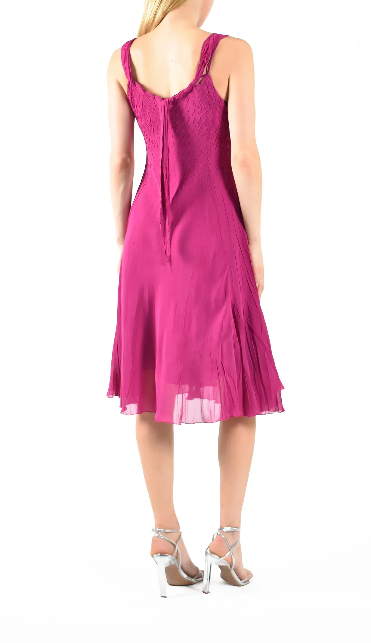 Magenta Chiffon Scarf Dress