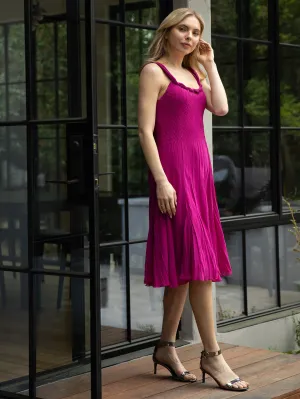 Magenta Chiffon Scarf Dress